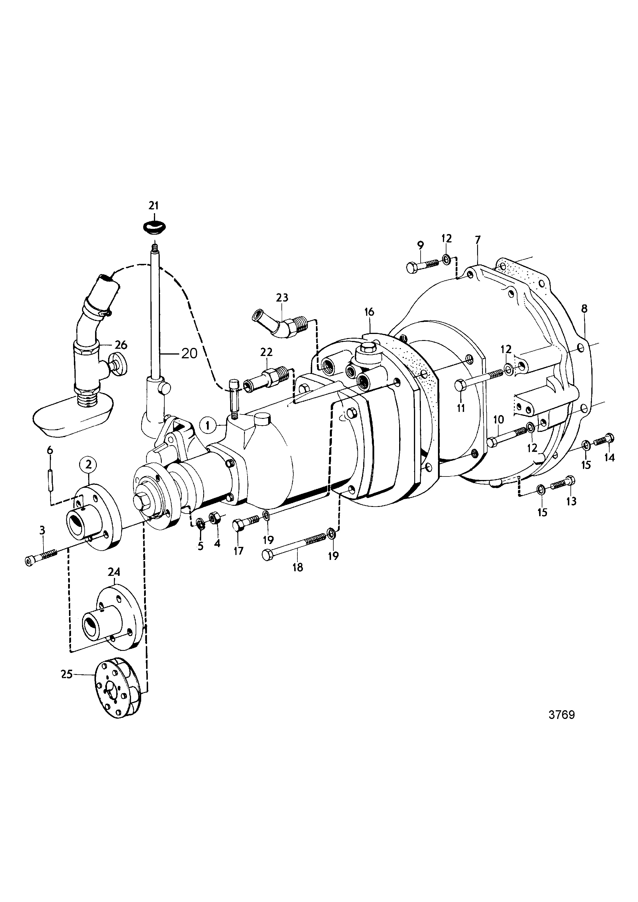 Composants de connexion Marche arrière Volvo Penta Rapport de vitesse 1, 91:1