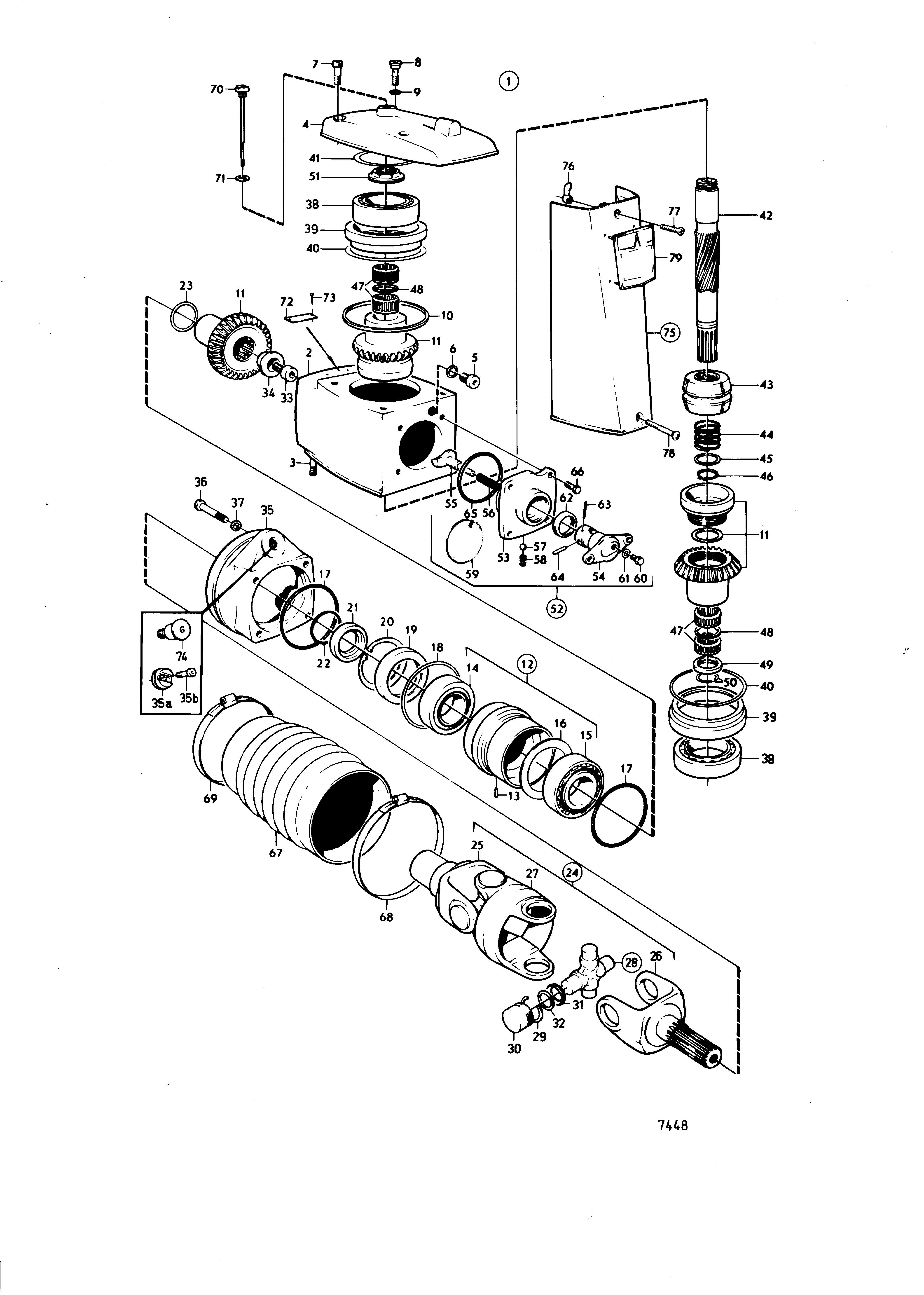 Unité d’engrenage supérieur Unité de transmission AQ 280
