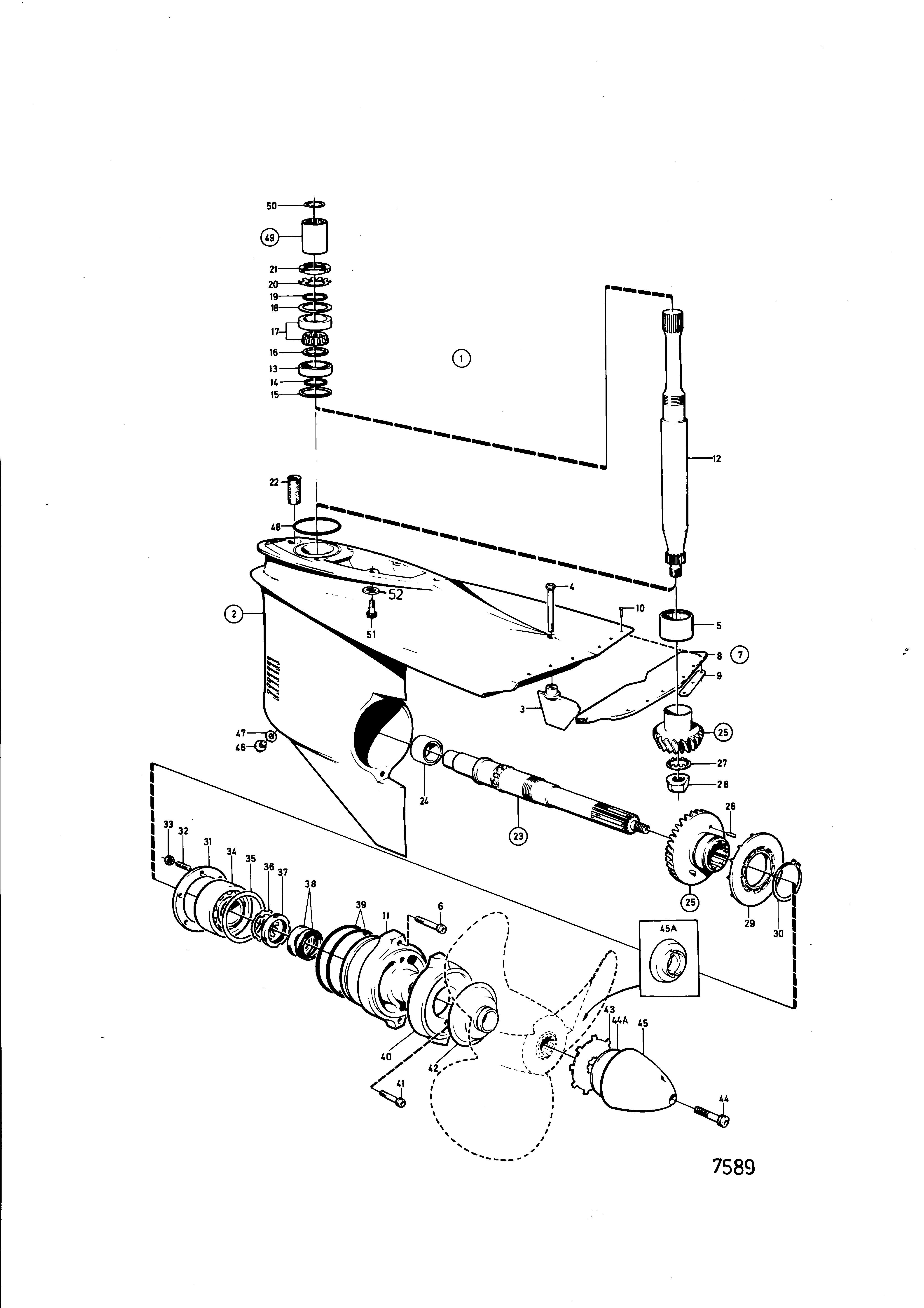 Unité d’engrenage inférieure Unité de transmission AQ 280