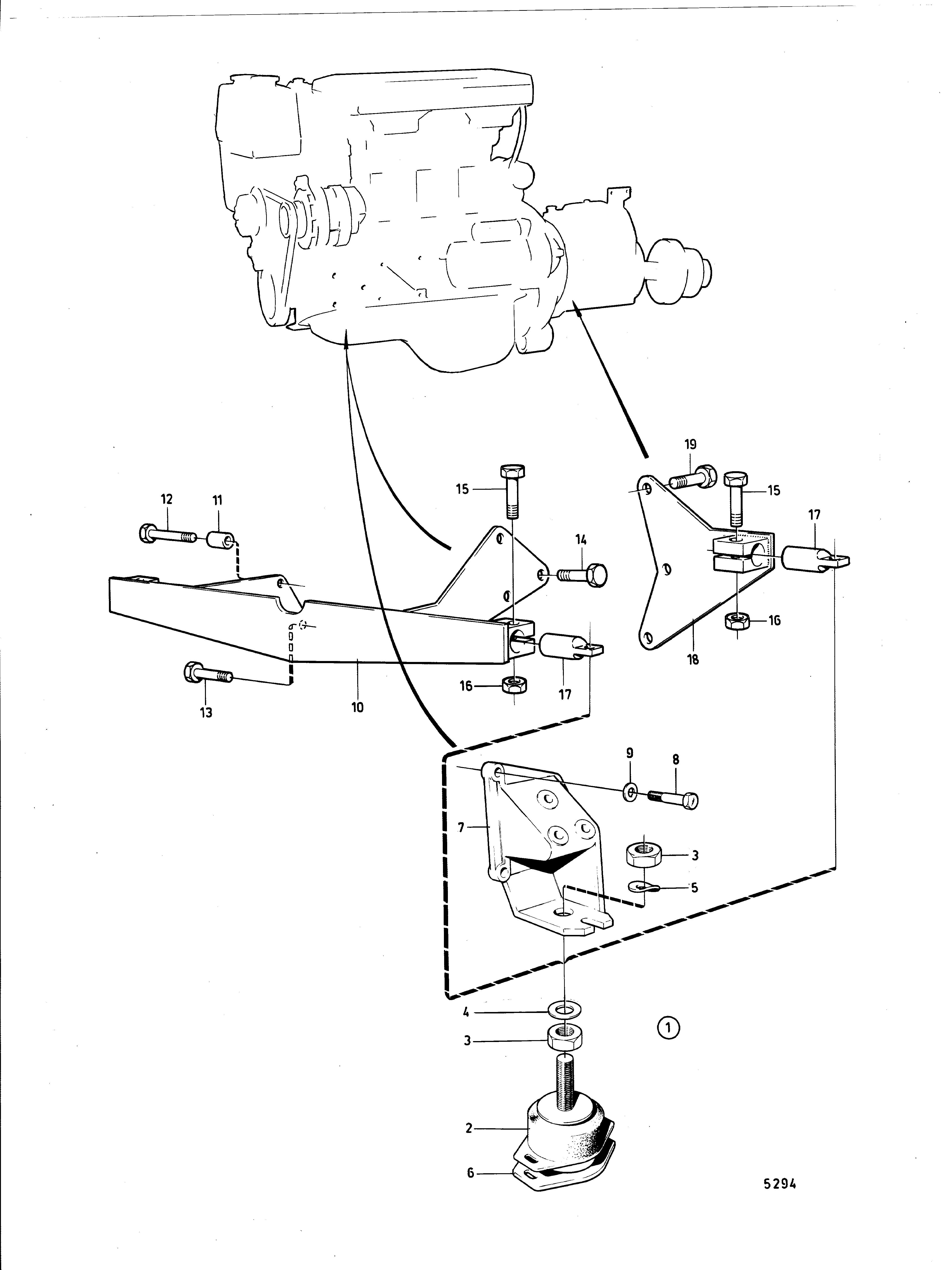 Suspension du moteur