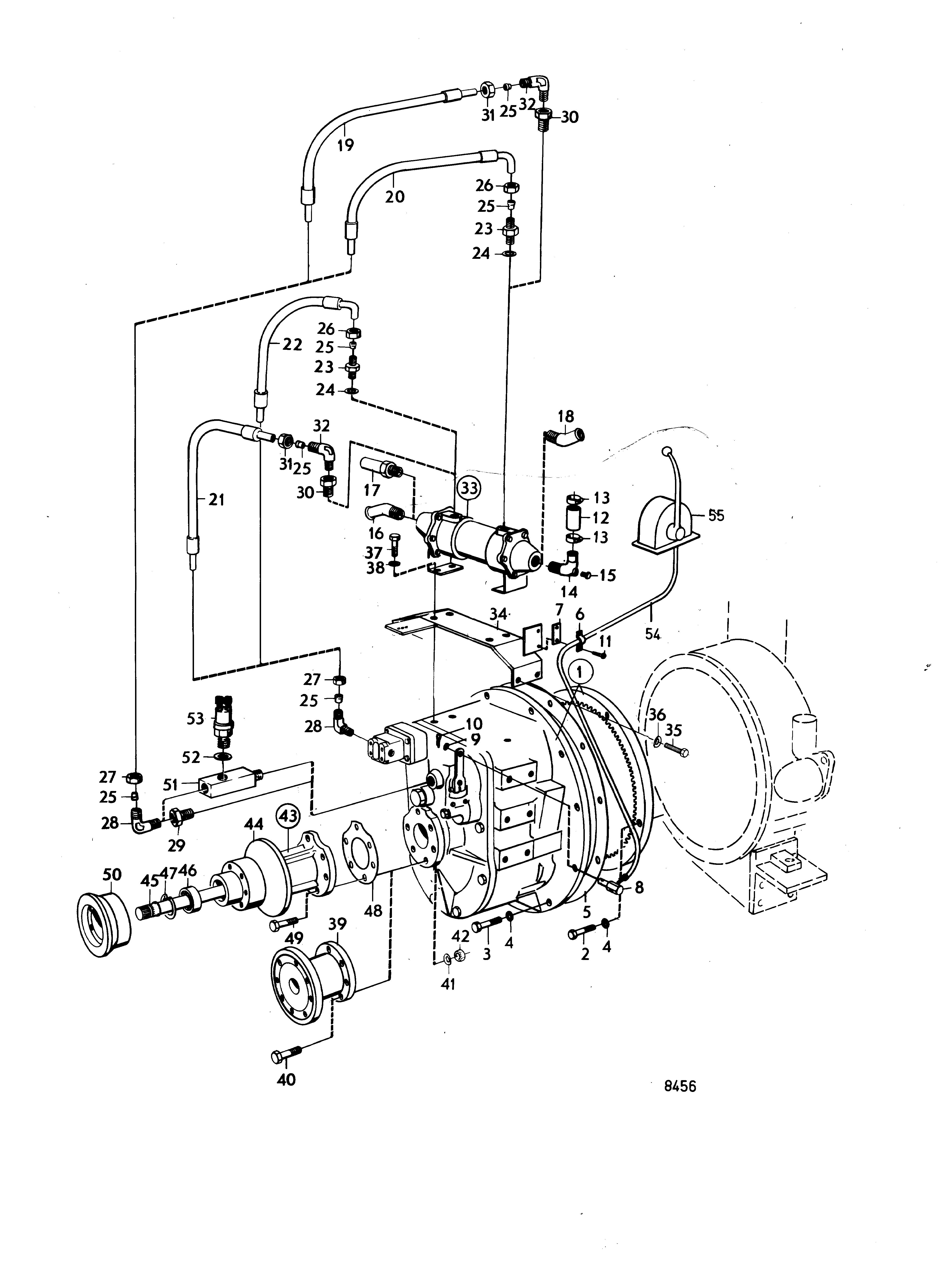 Marche arrière Twin Disc MG506 et composants d’installation