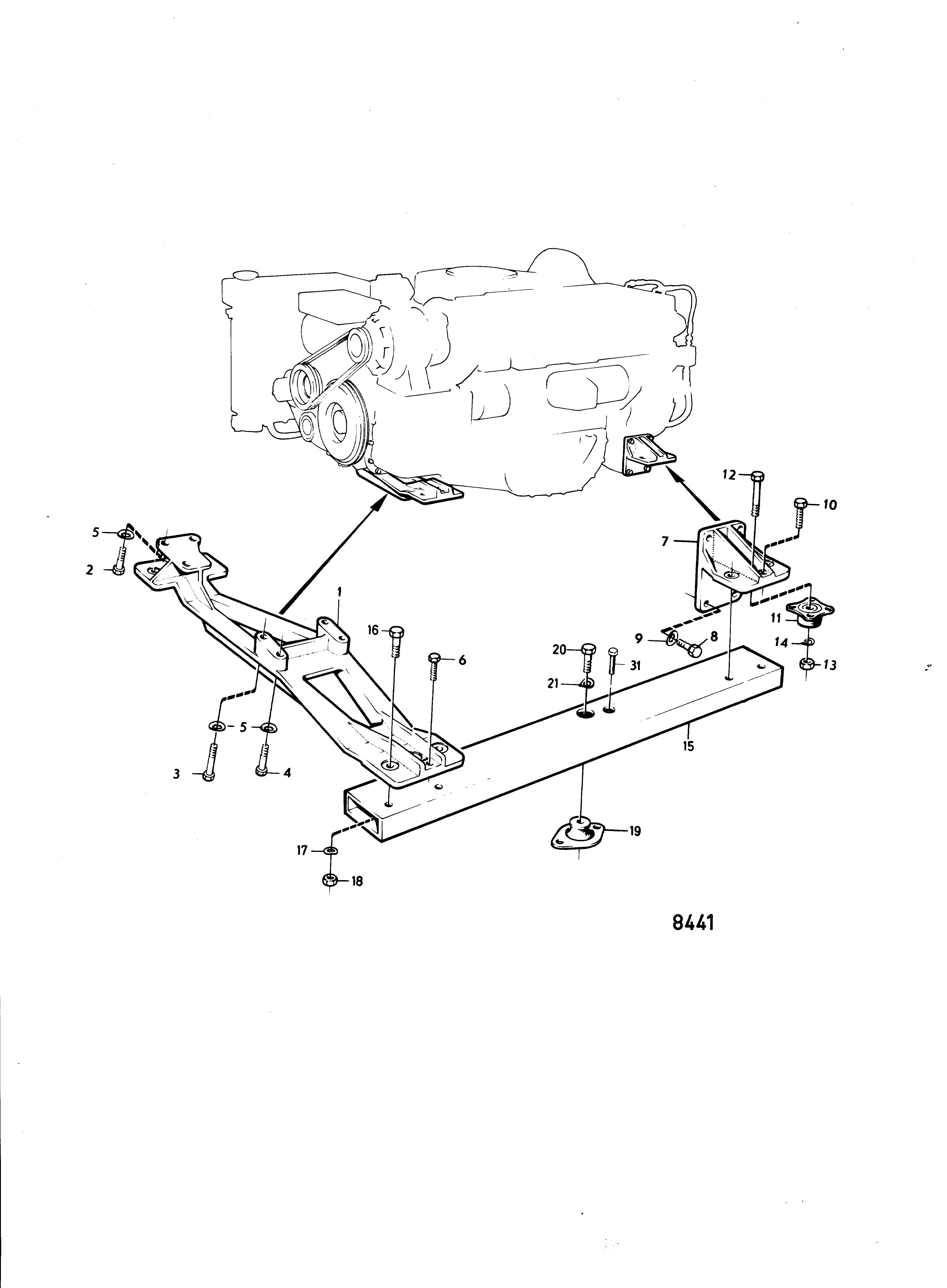Suspension du moteur