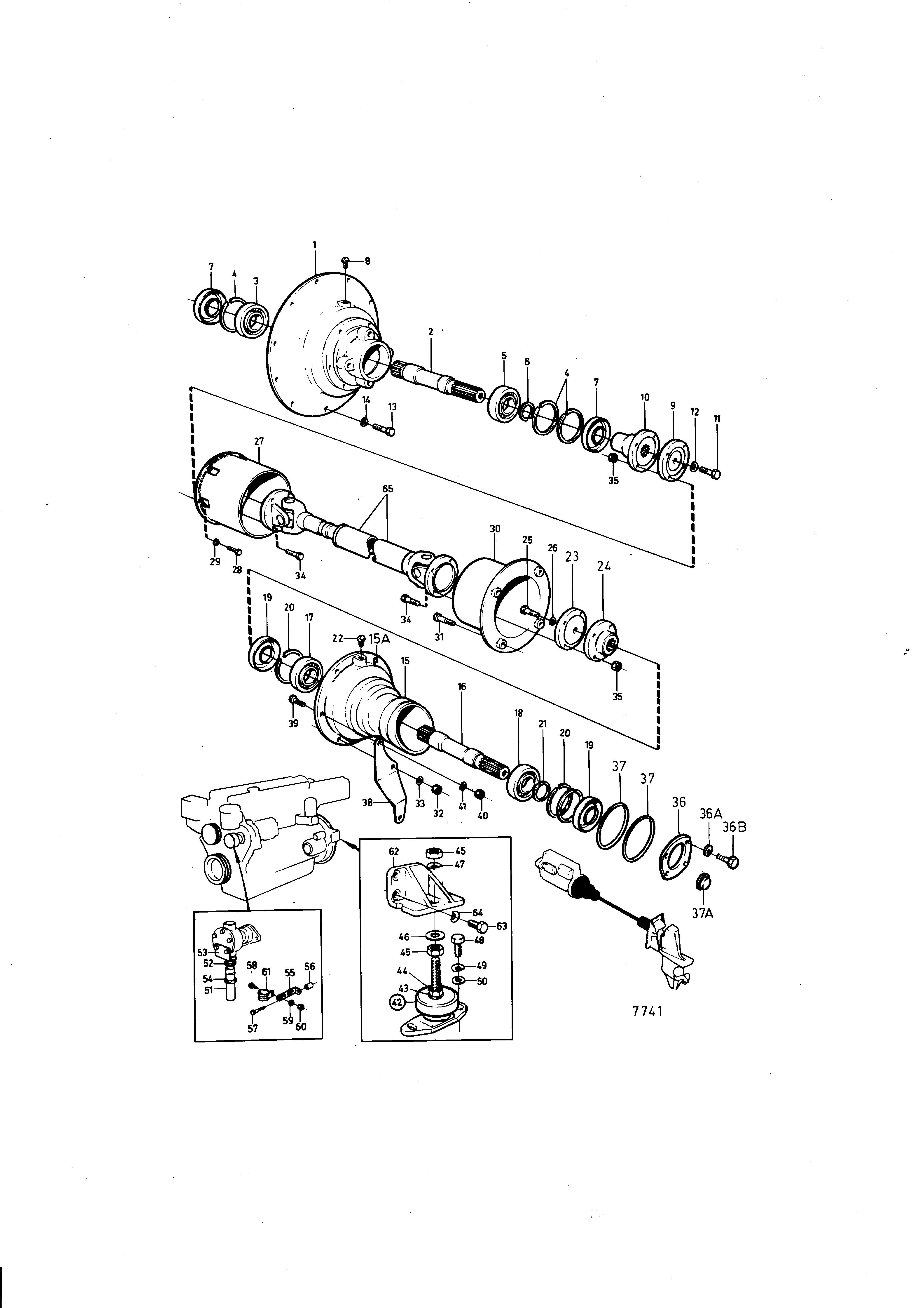 Pièces de connexion, moteur - joint universel arbre