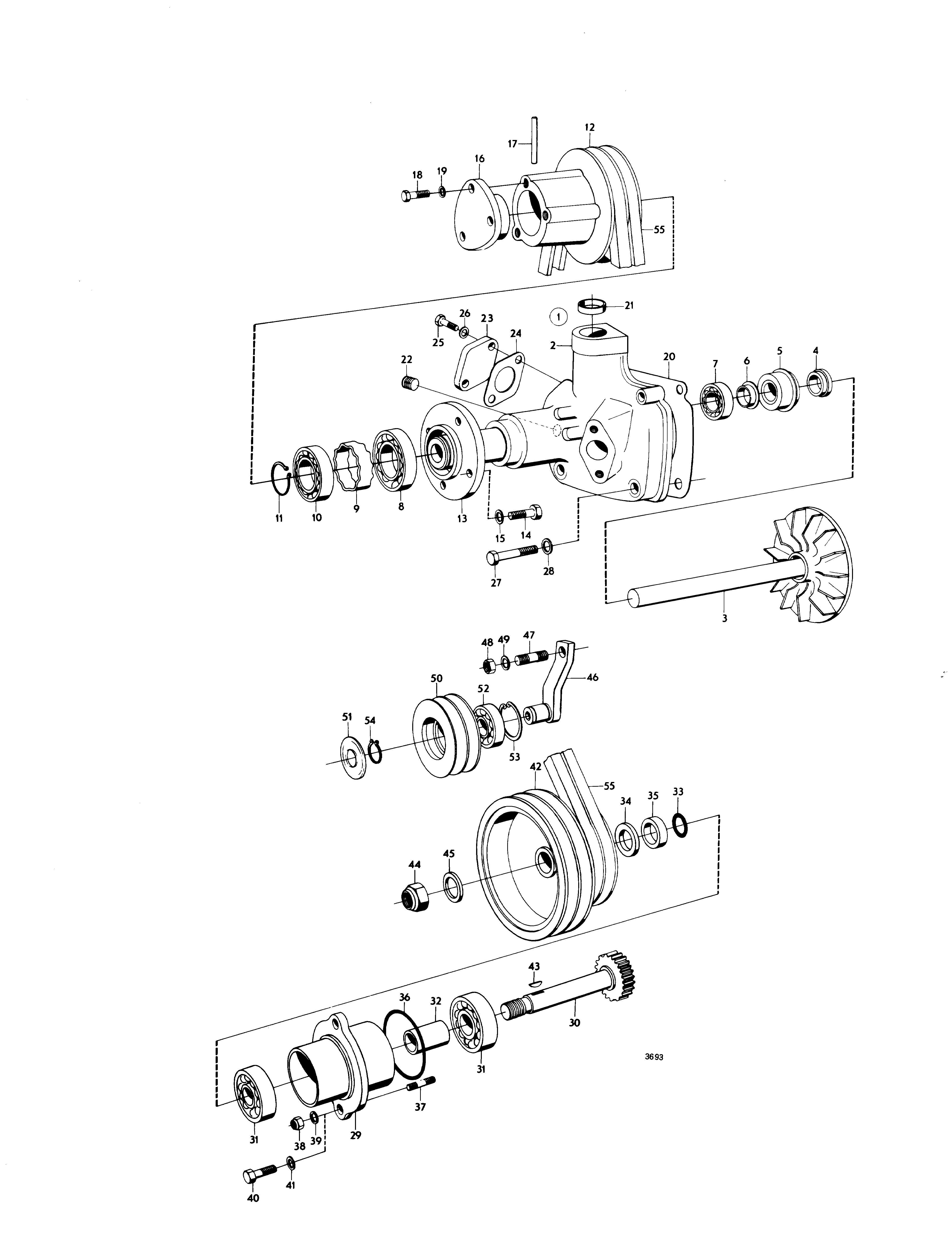 Pompe de circulation et dispositif d’entraînement avec composants d’installation
