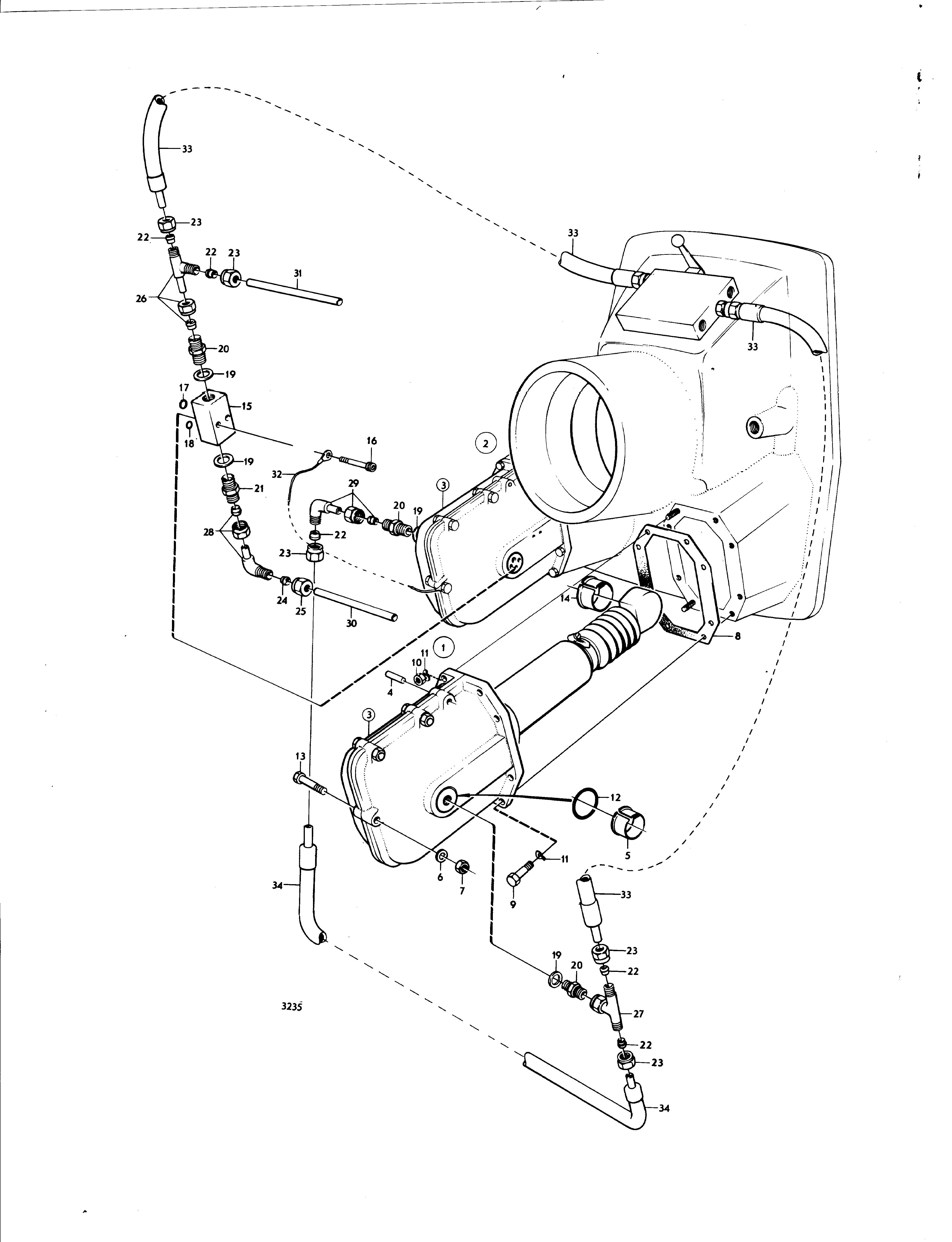 Vérin de levage avec pièces de connexion
