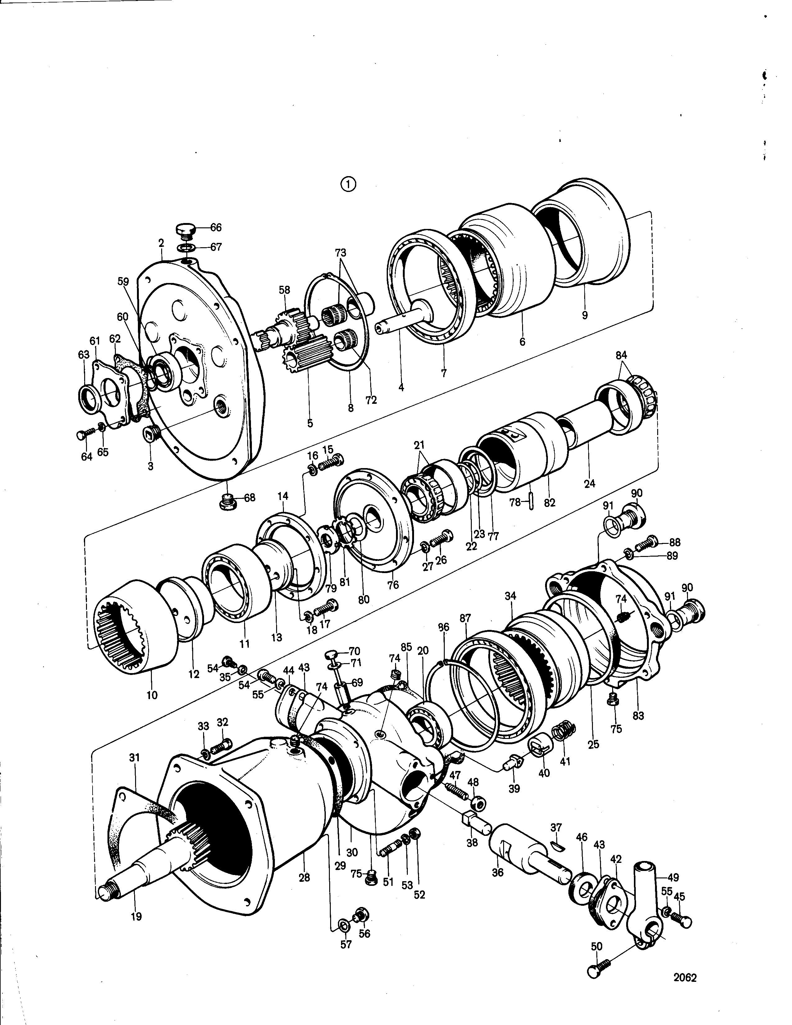 Réduction Marche arrière Volvo Penta Rapport de vitesse 3, 49:1