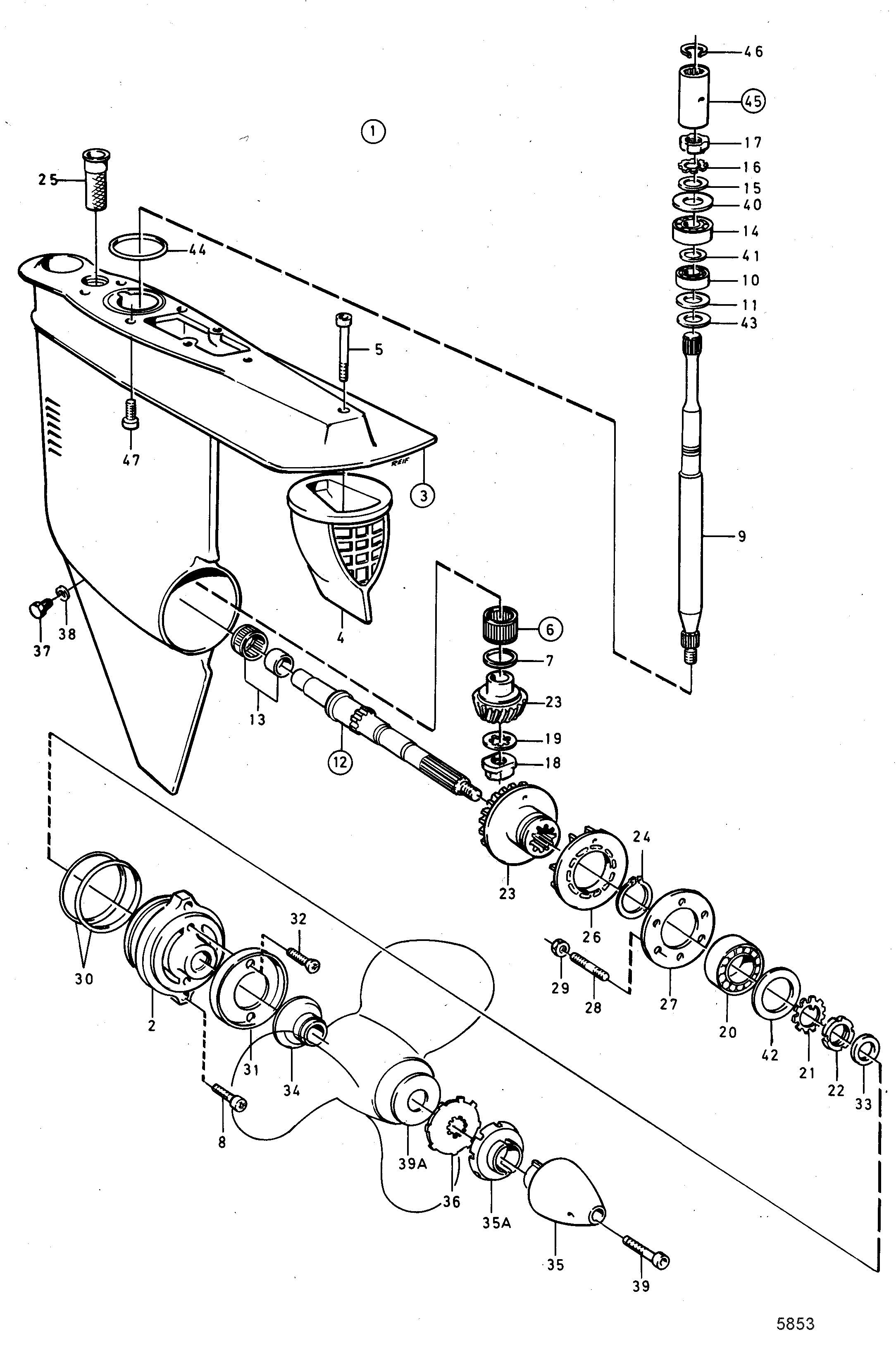 Unité d’engrenage inférieur AQ Unité de transmission AQ 270, 270T