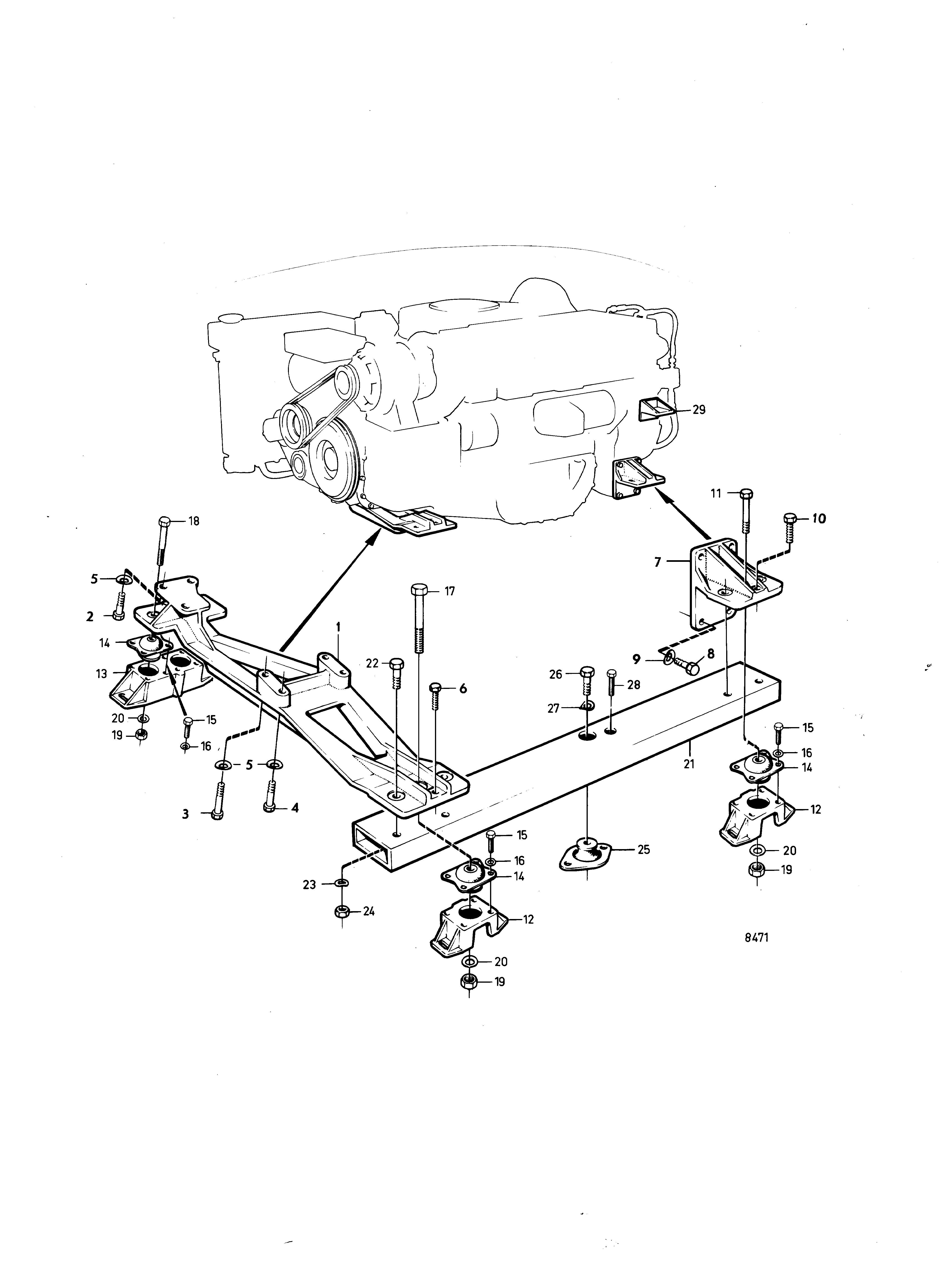 Suspension du moteur