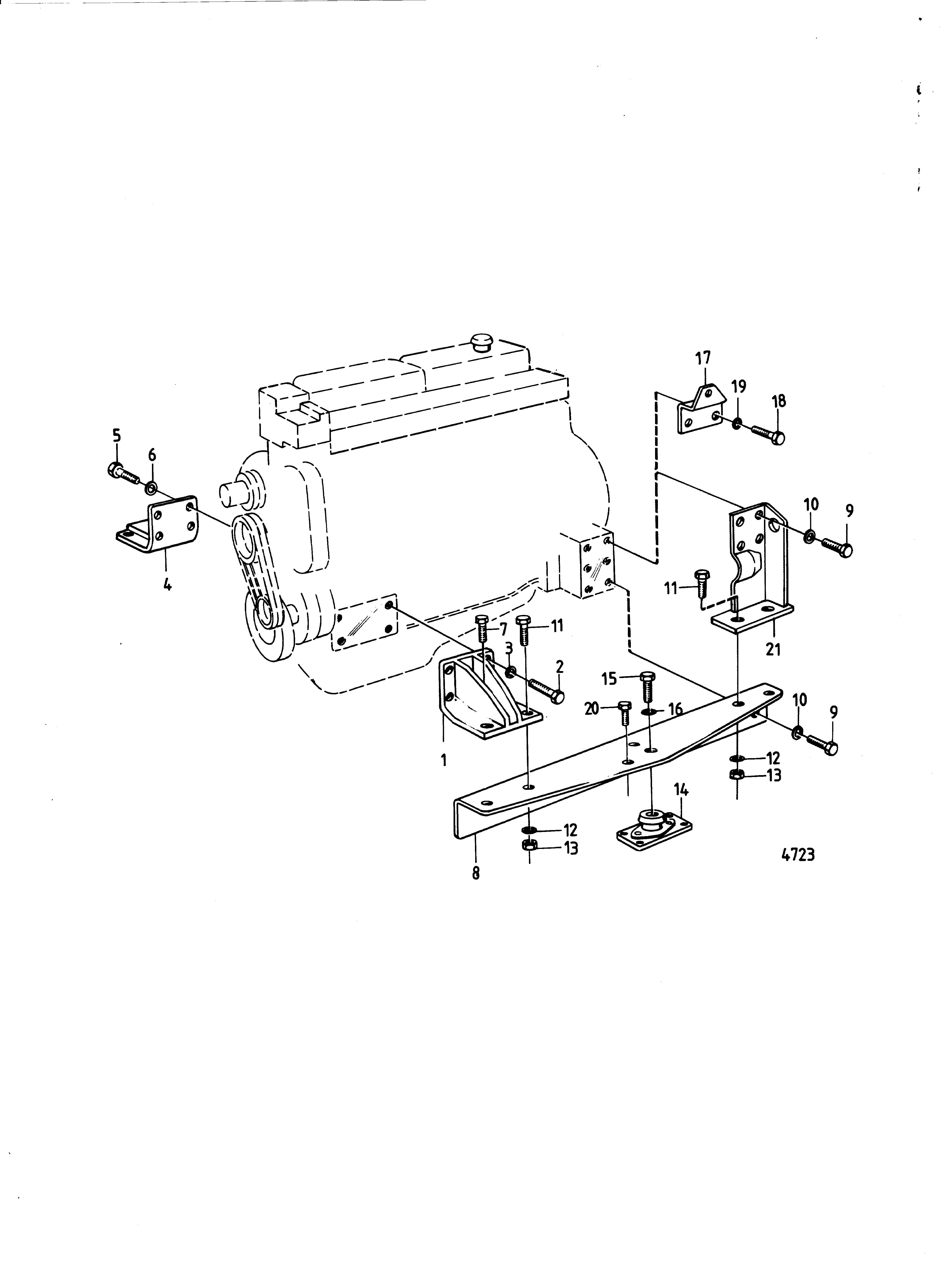 Suspension du moteur, Spéc 867104, Spéc 867223