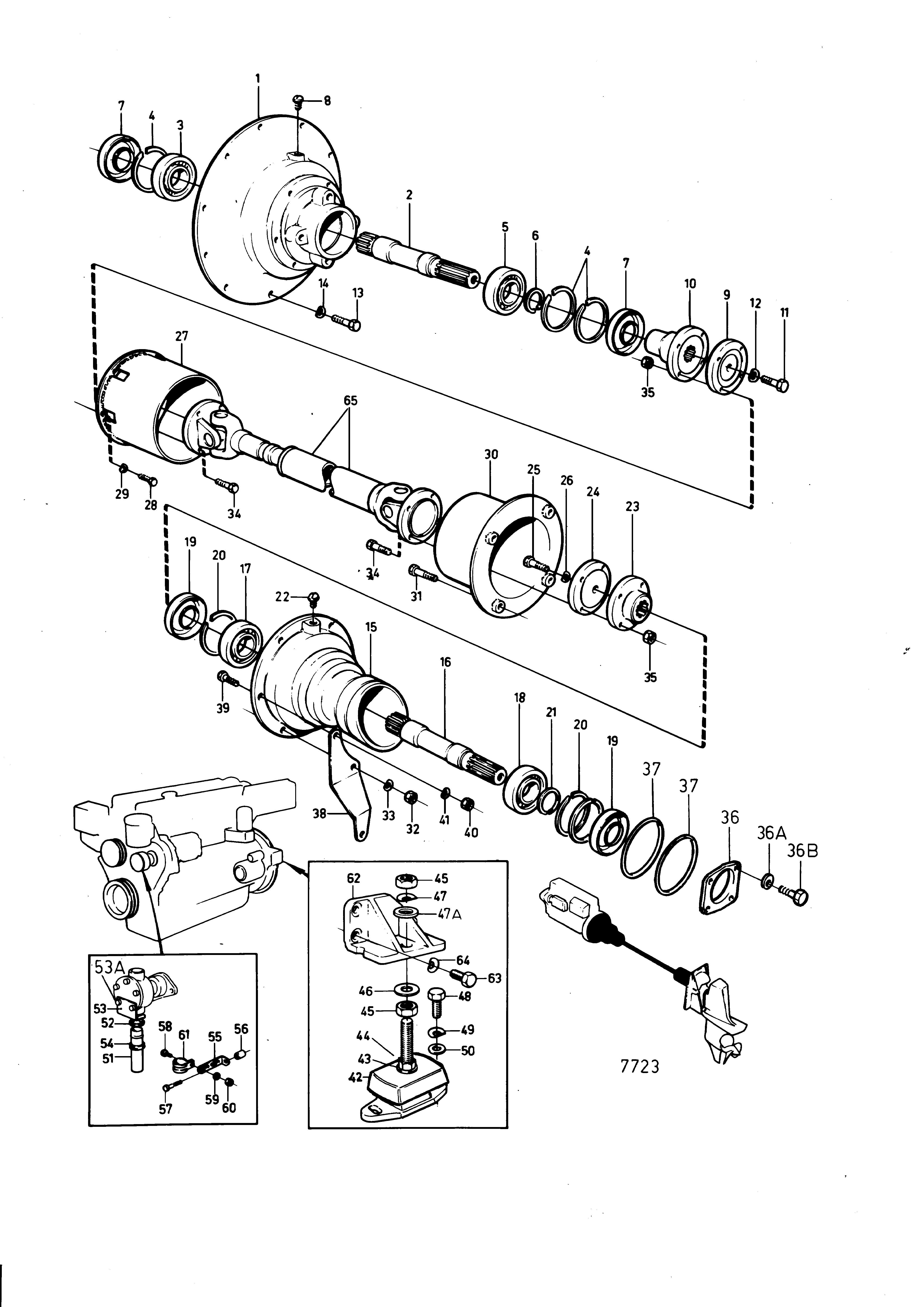 Pièces de connexion, moteur - joint universel arbre