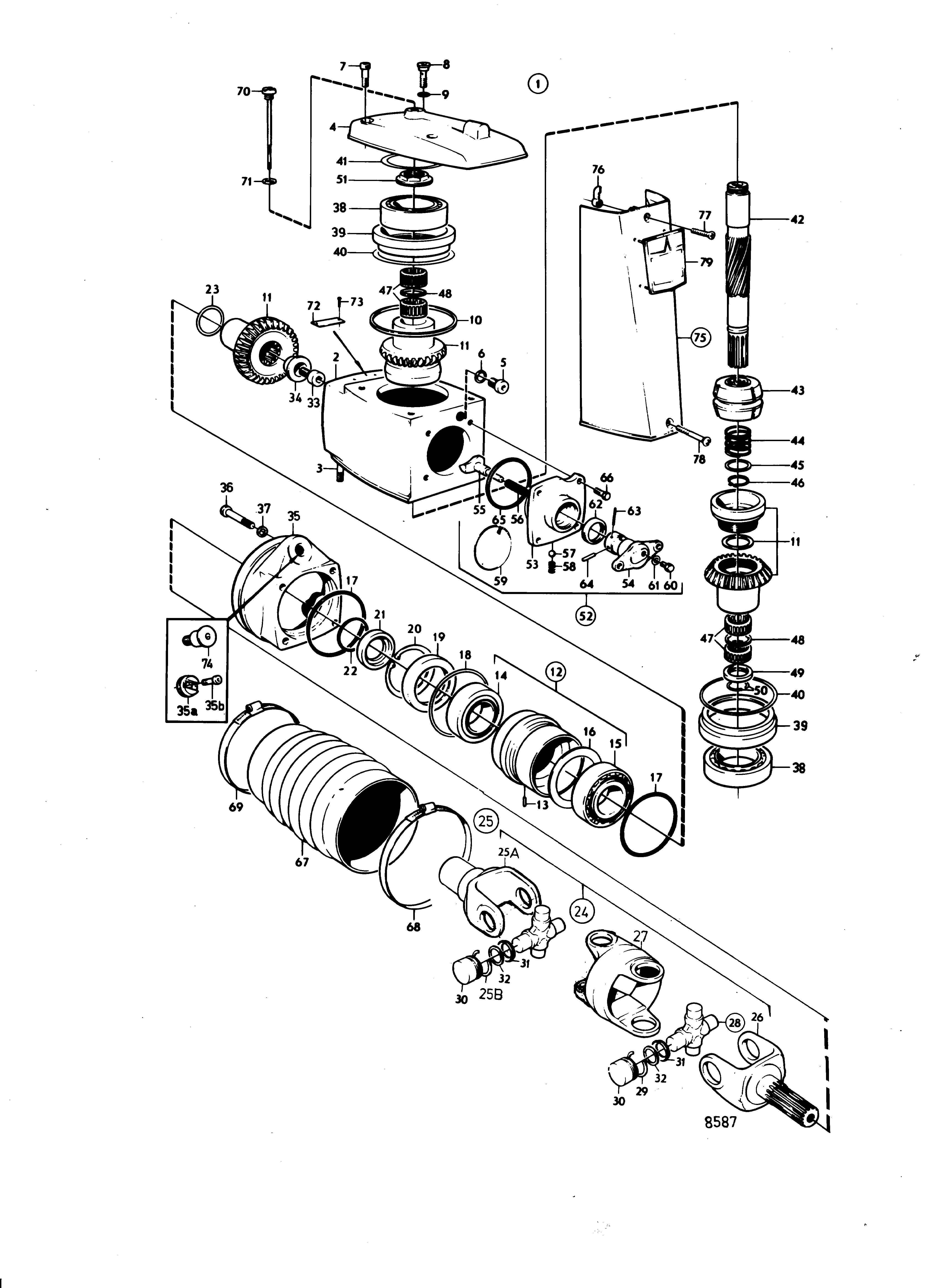 Unité d’engrenage supérieur Unité de transmission AQ 280
