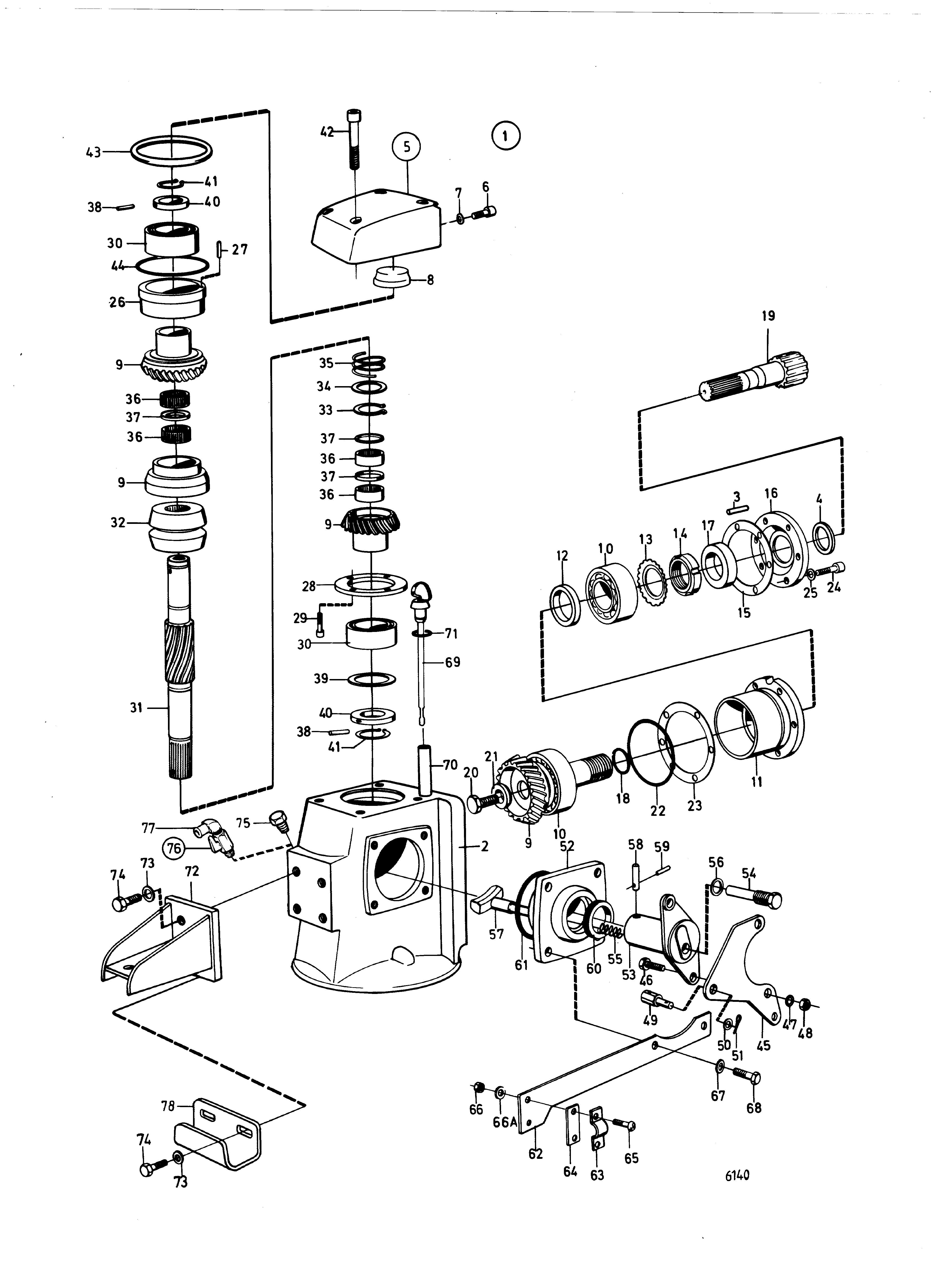 Unité d’engrenage supérieur Embase S 110S