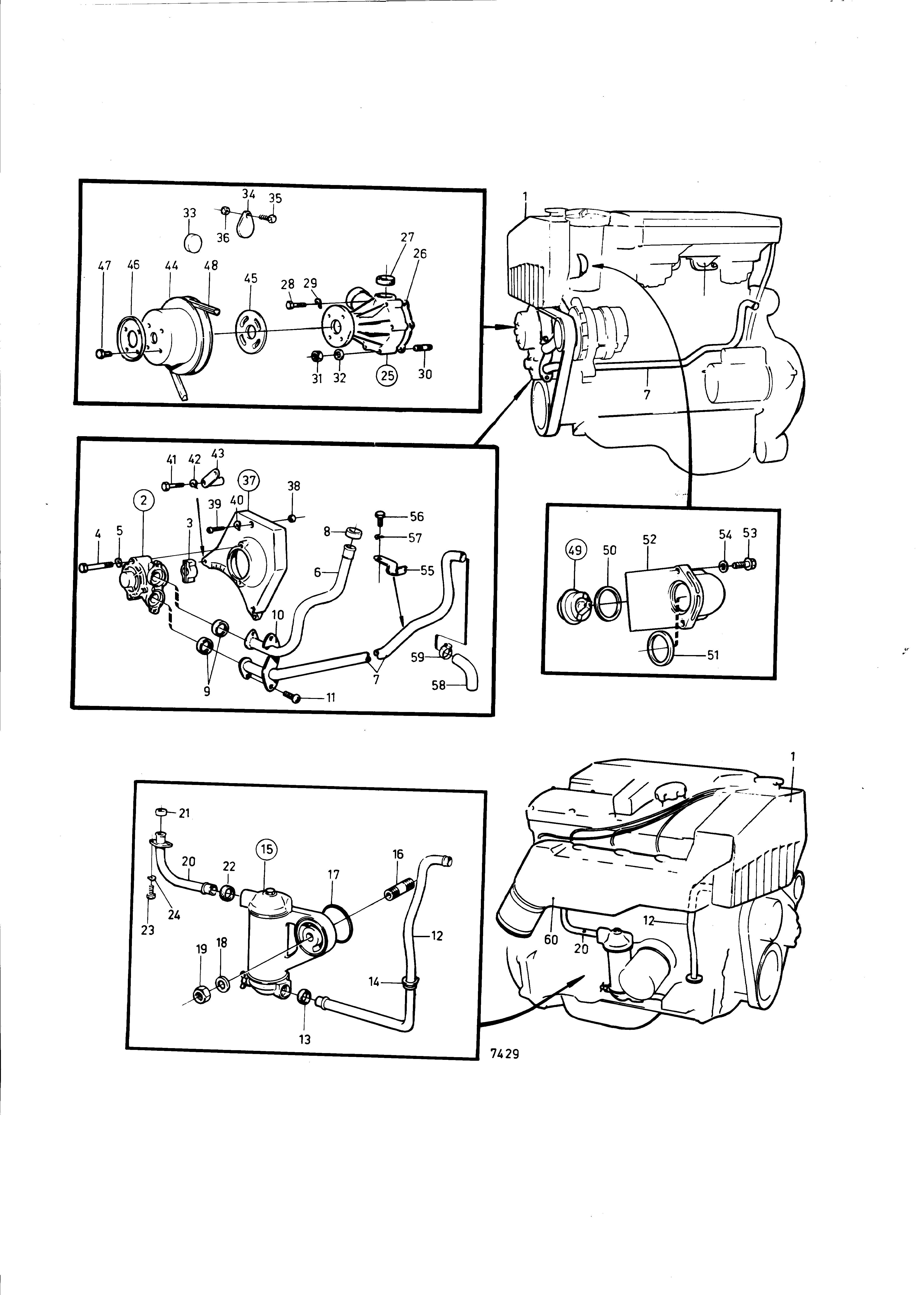 Sistema de refrigeración, colector de admisión y escape.