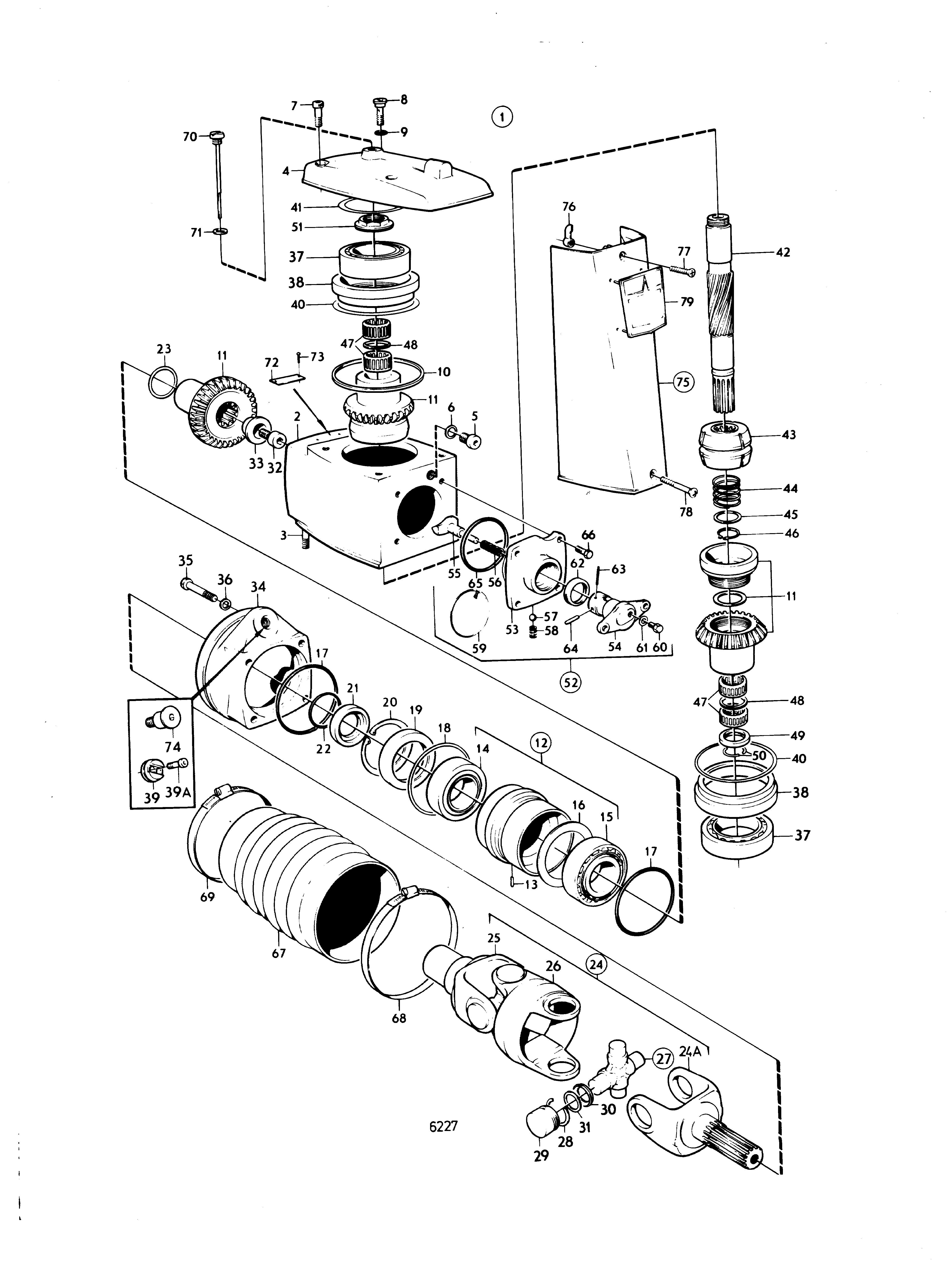 Unité d’engrenage supérieur Unité de transmission AQ 280