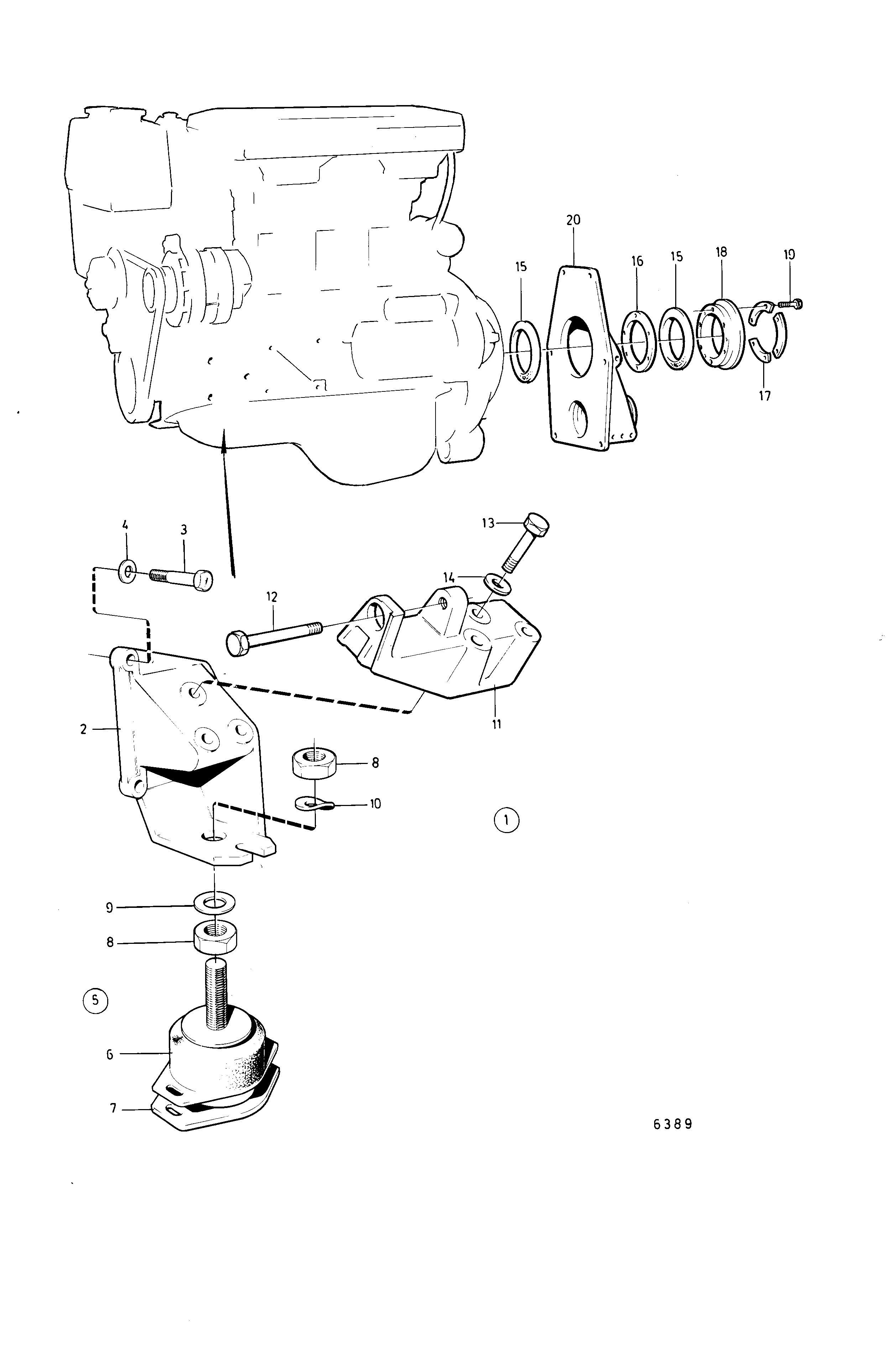 Suspension du moteur