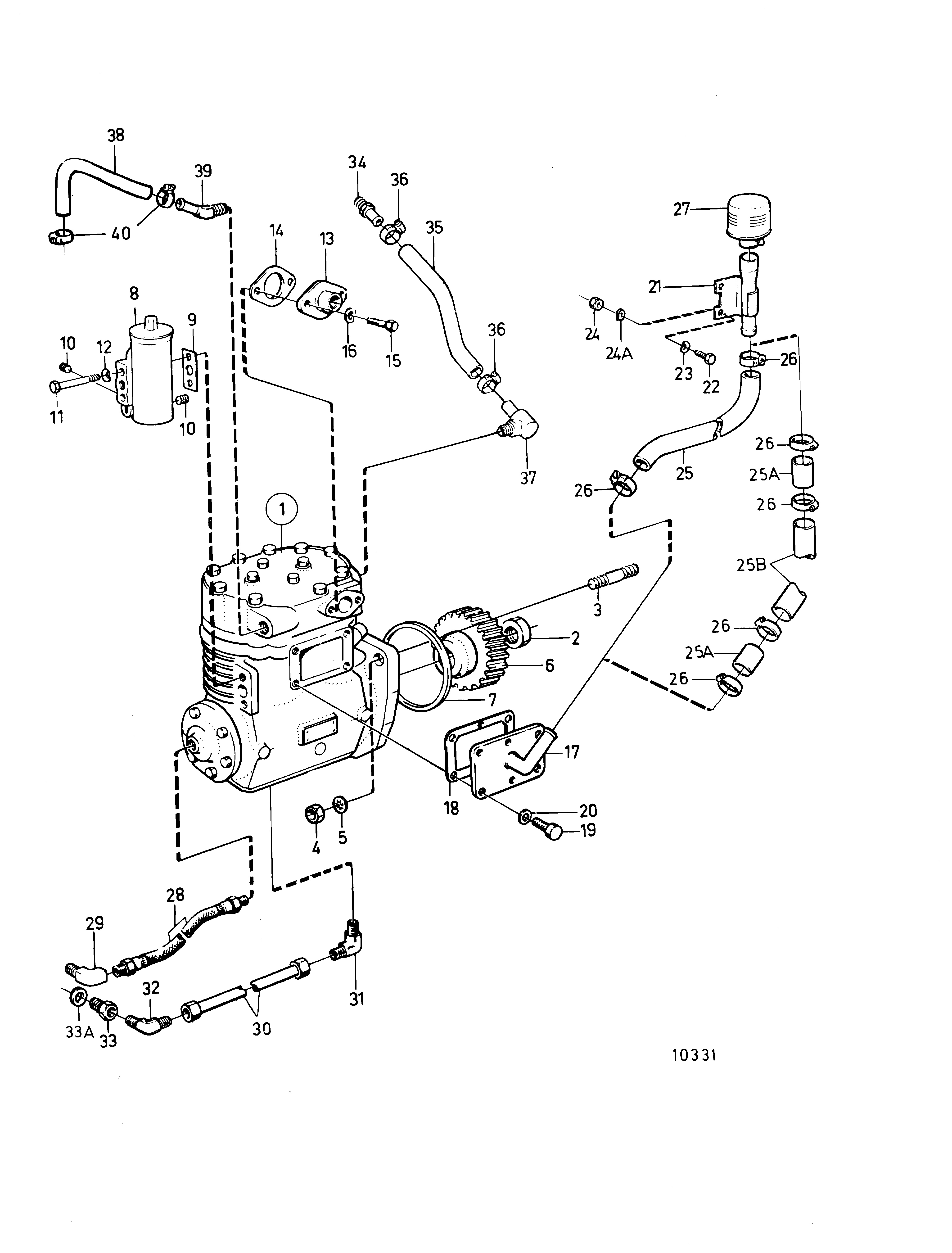 Compresseur d’air 15,5W5 et composants d’installation