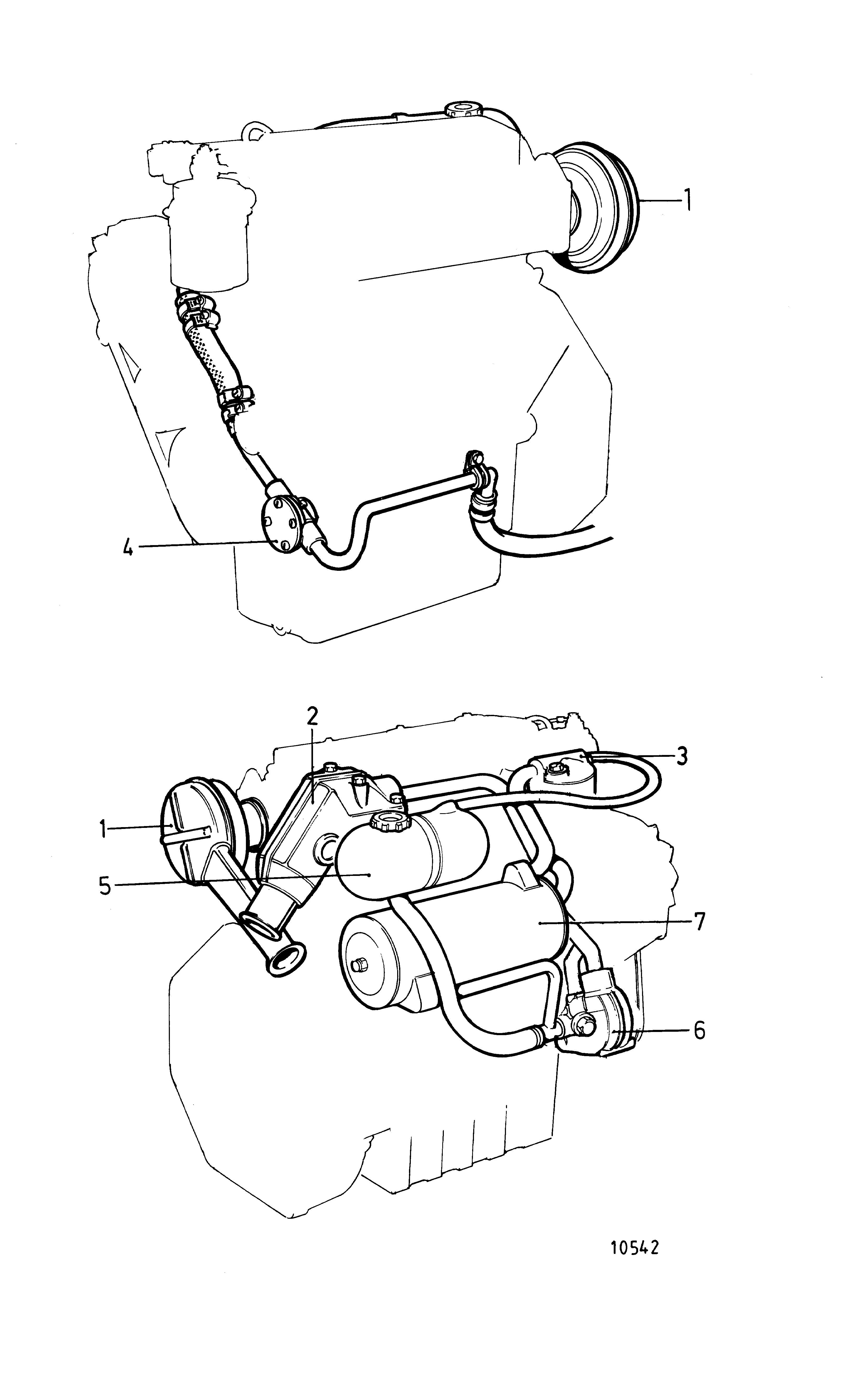 Sistema de refrigeración, inducción. y colector de escape. Motor refrigerado por agua dulce