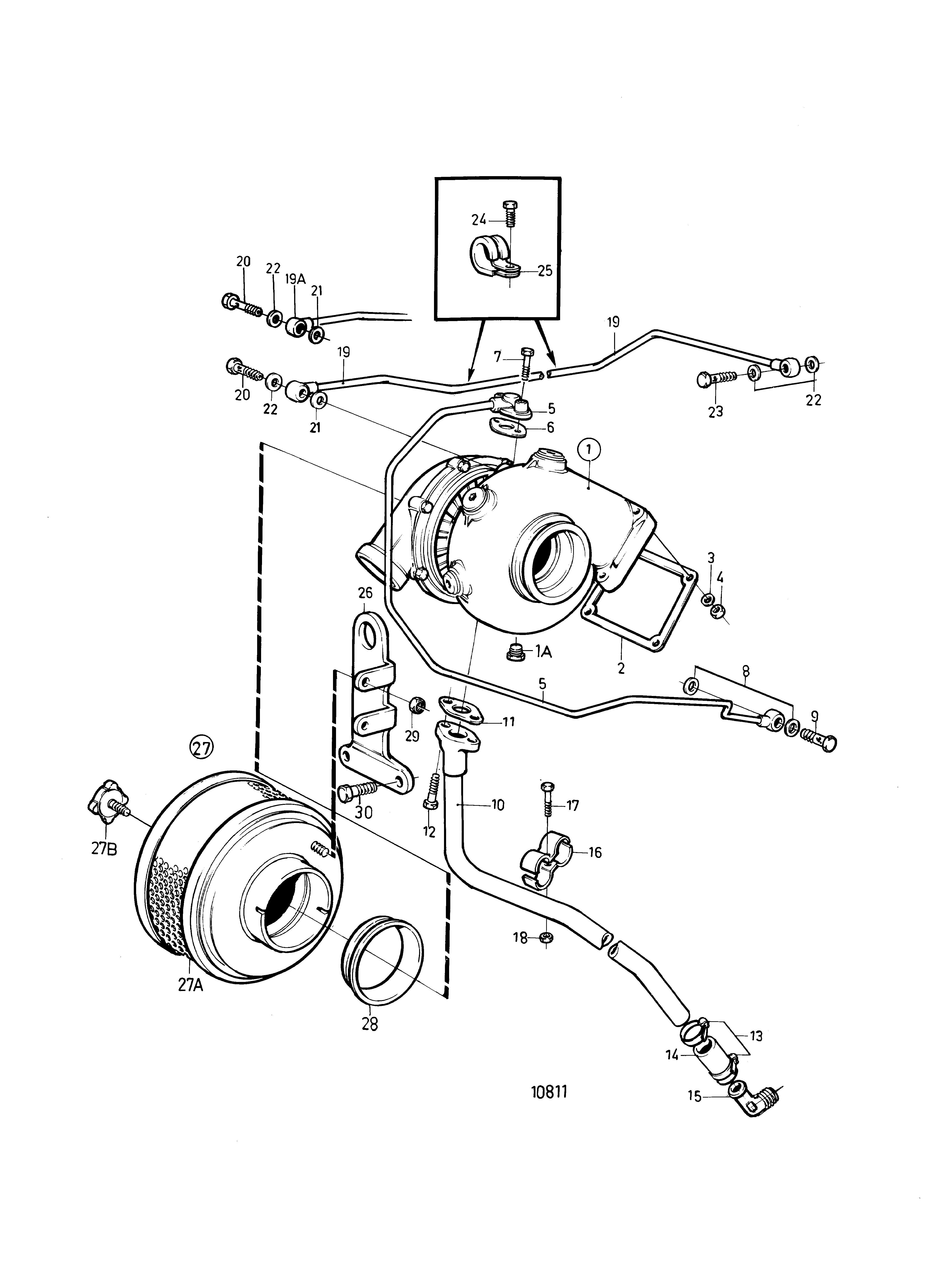 Turbo et filtre à air avec pièces de montage