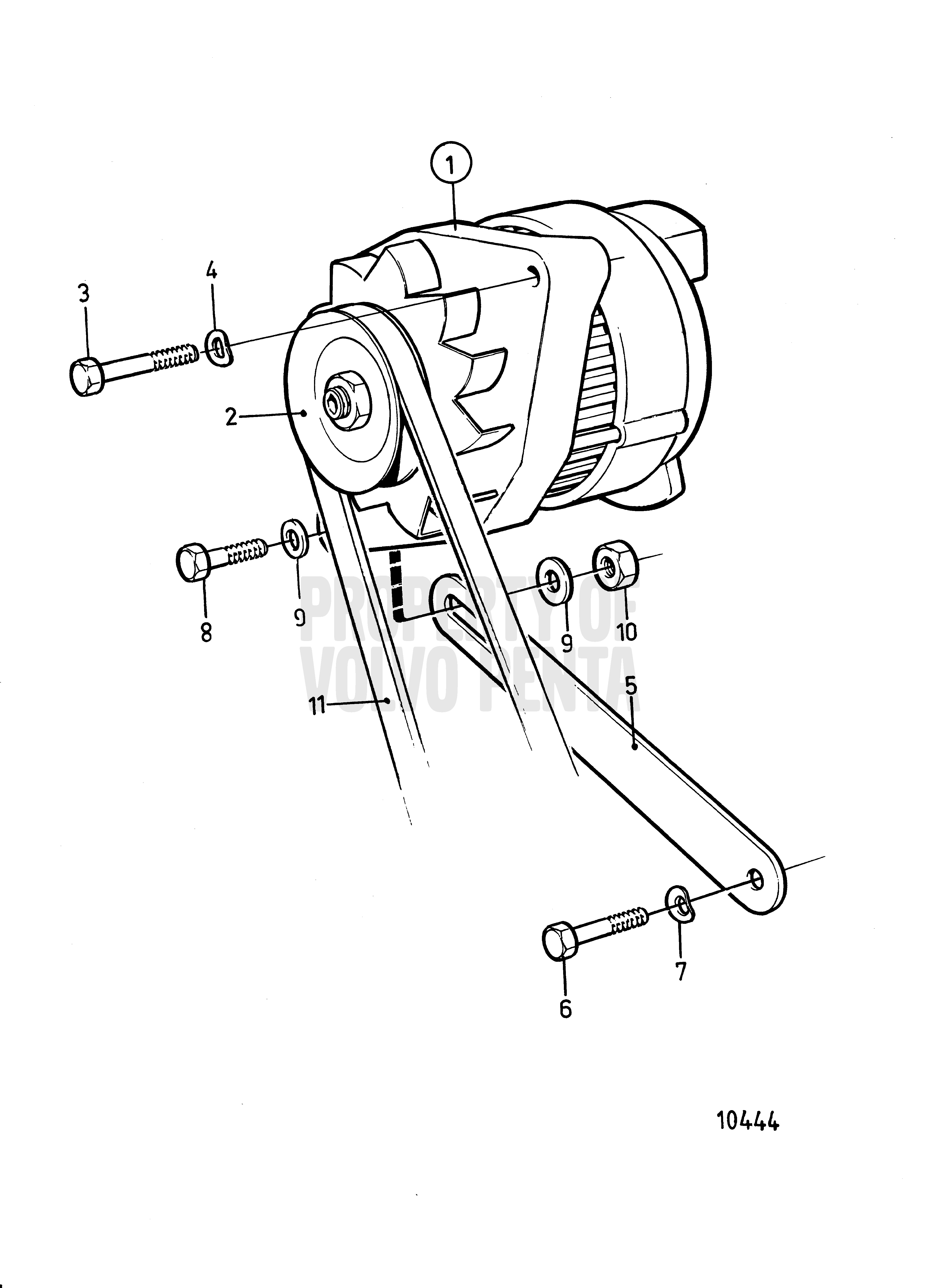 Alternatore con parti di montaggio