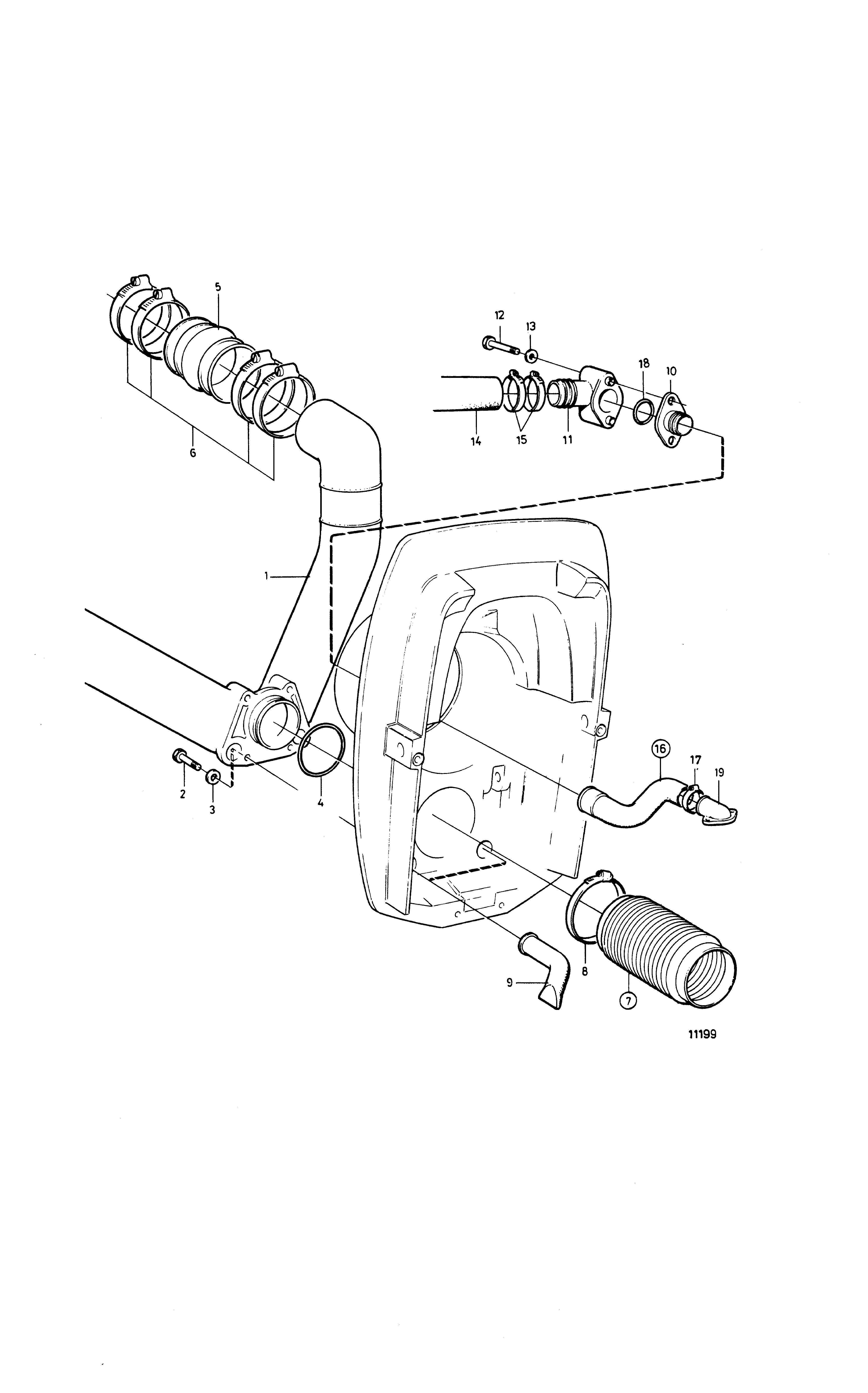 Tuyau d’échappement et tuyau d’eau de refroidissement Transmission SP-C, DP-C