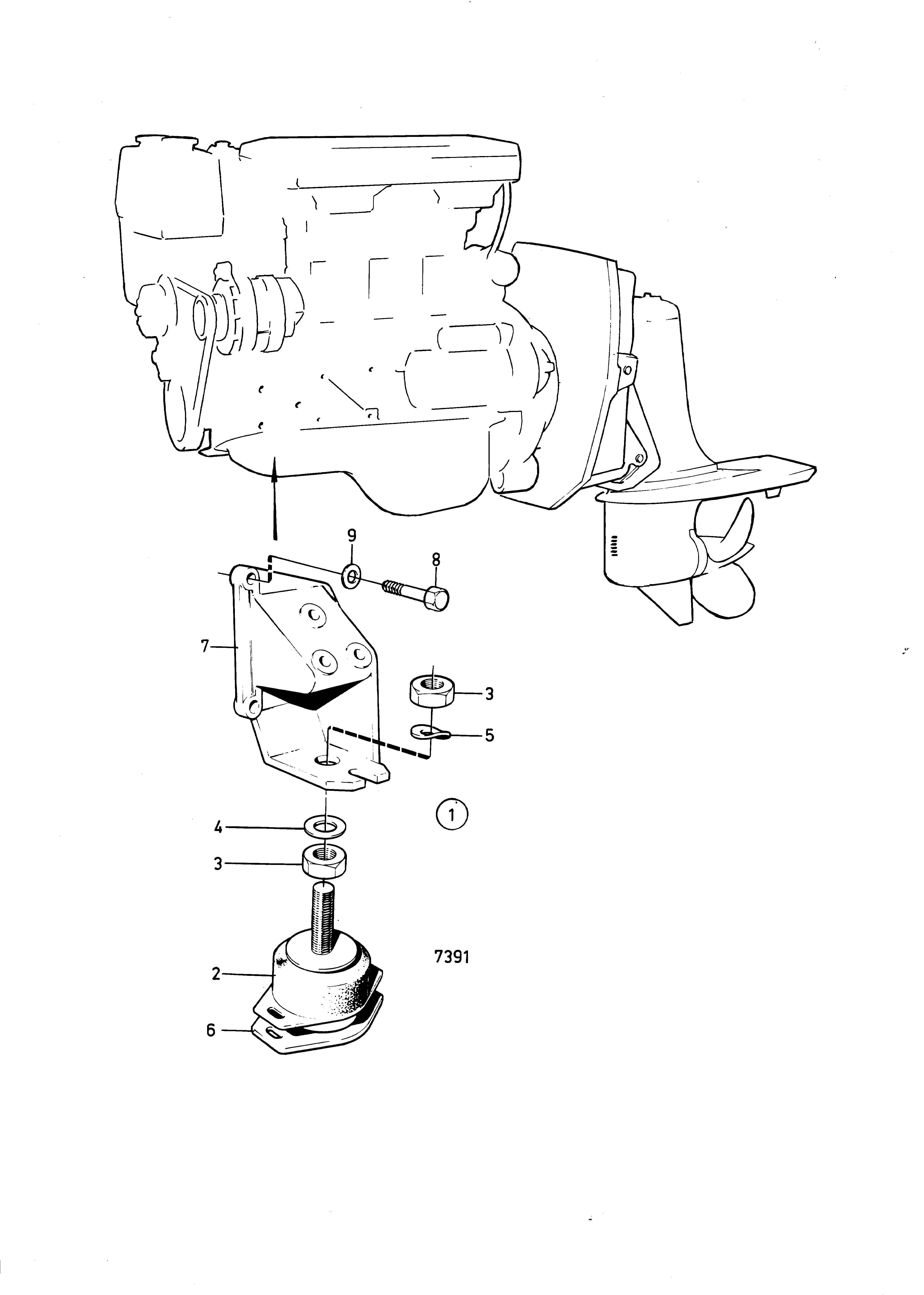 Suspension du moteur