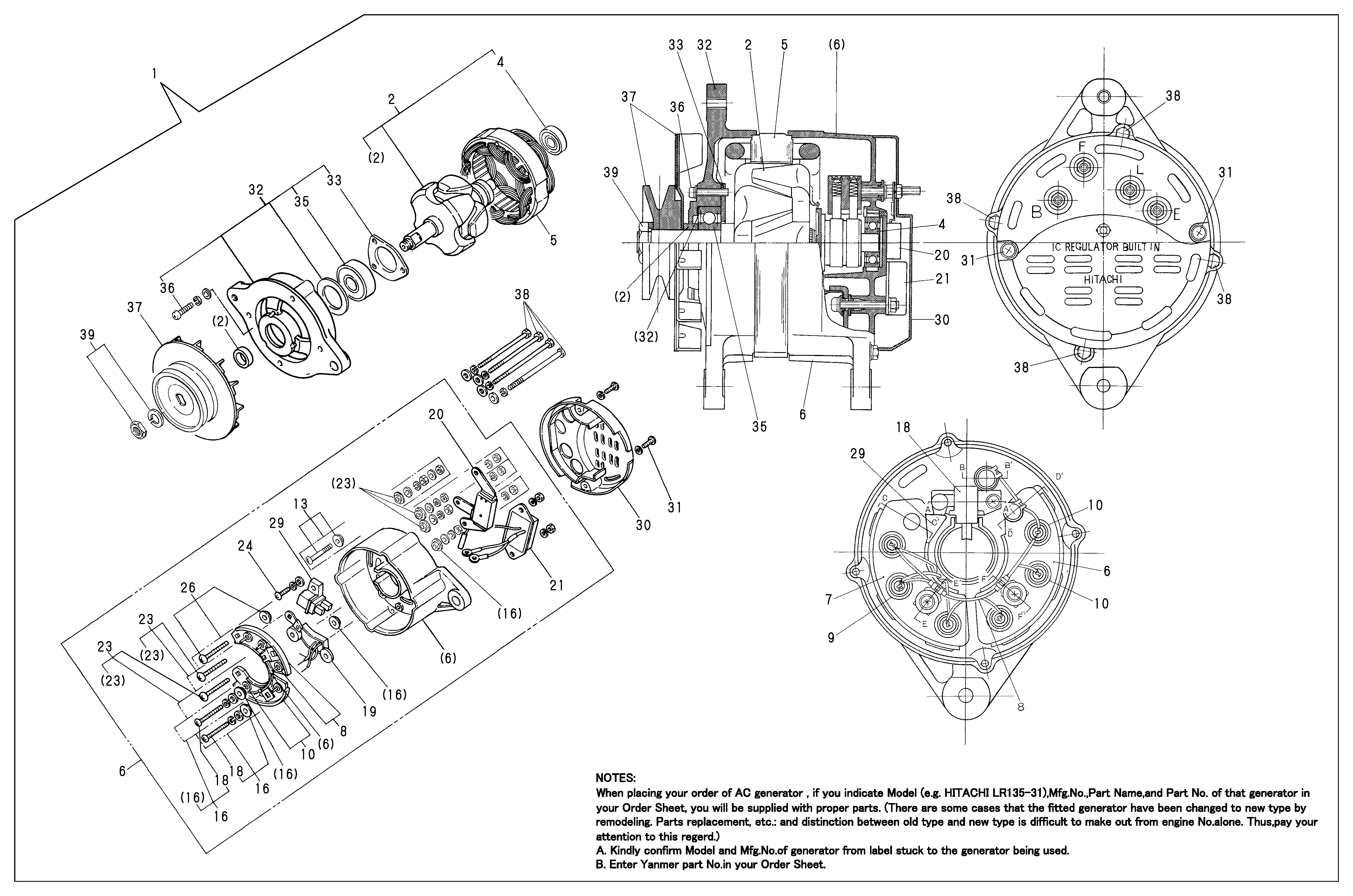 FIG 26. PARTIE COMPOSANTE DU GÉNÉRATEUR (OPTIONAL)