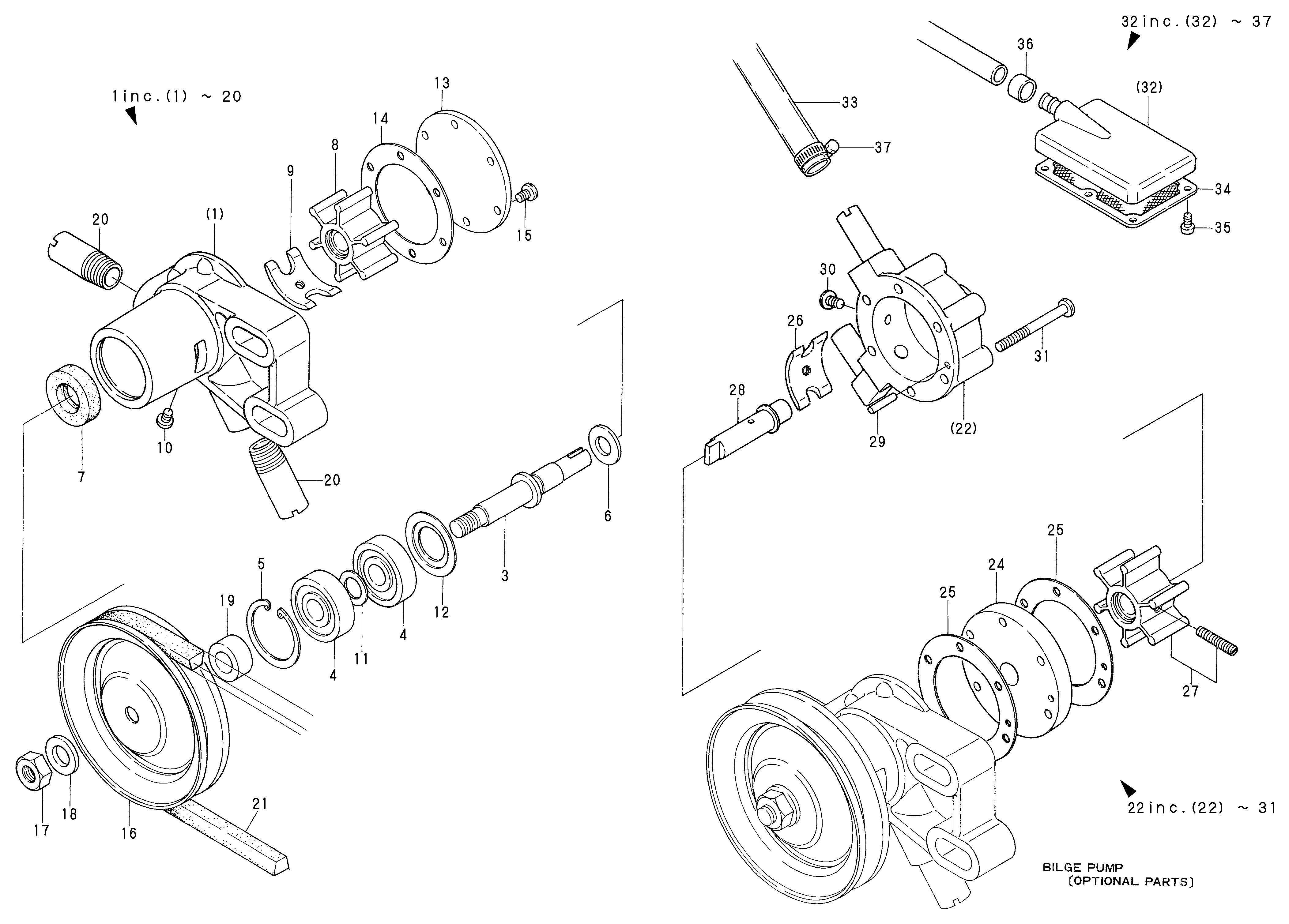 FIG 9. C.W.PUMP & BILGE PUMP (OPTIONAL)