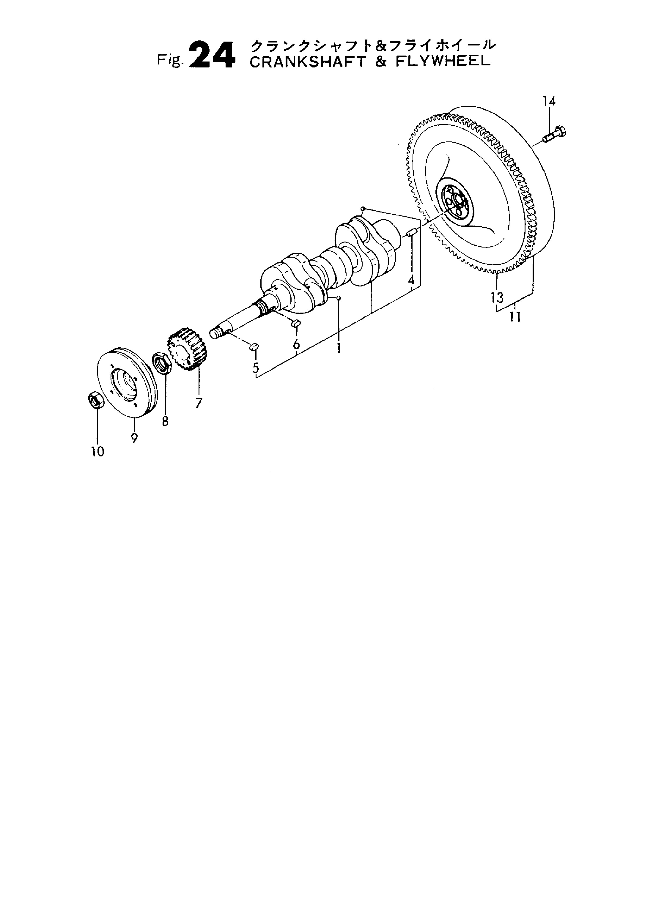 FIG 24. CRANKSHAFT & FLYWHEEL