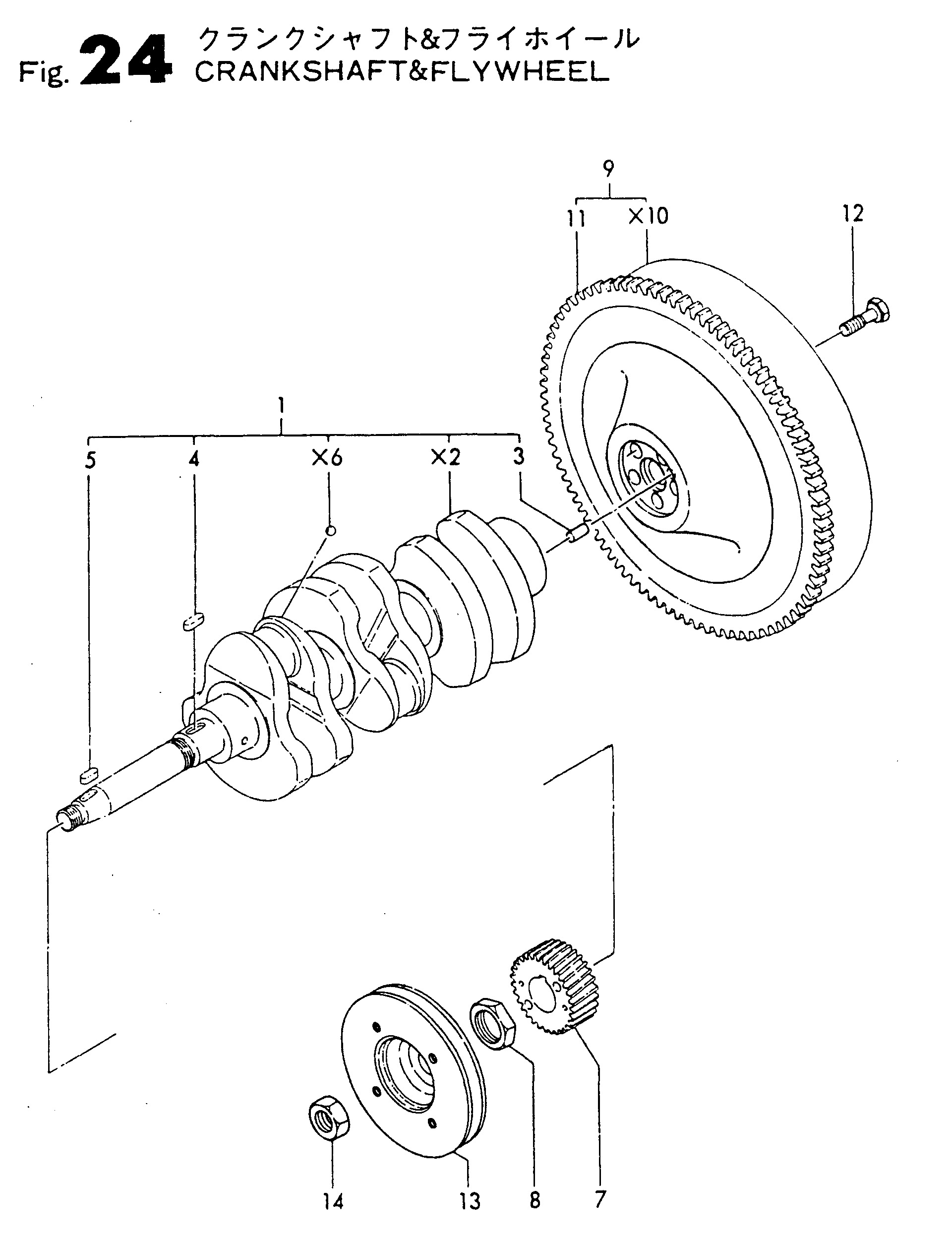 FIG 24. CRANKSHAFT " FLYWHEEL
