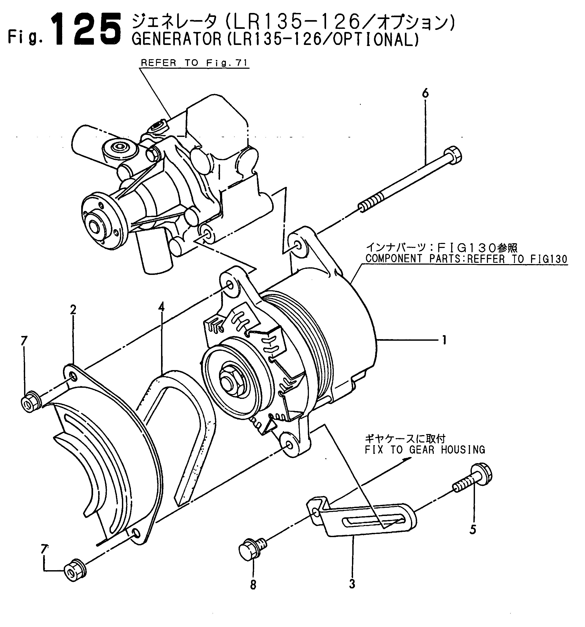 FIG 125. GÉNÉRATEUR (LR135-126 / OPTIONAL)