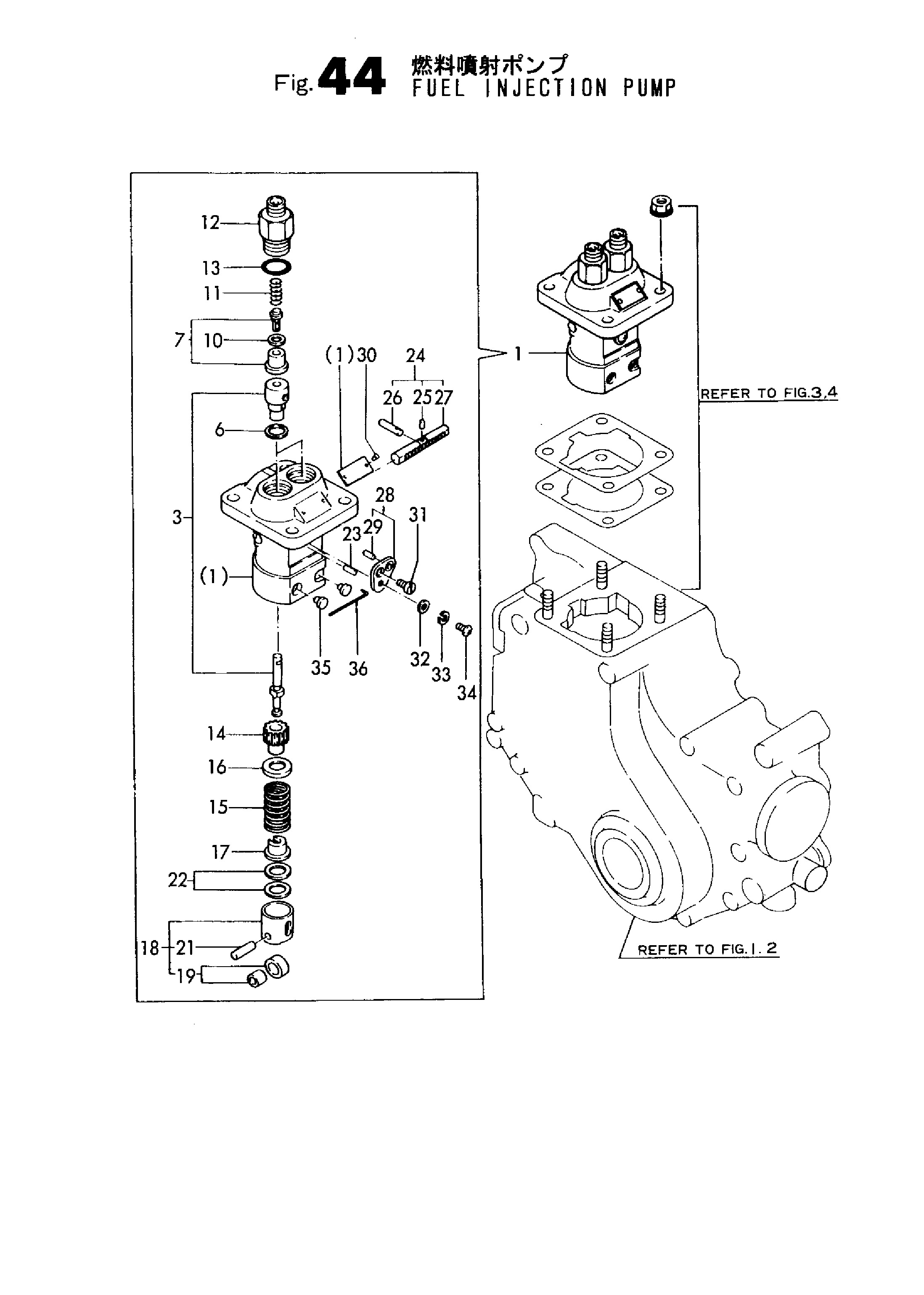 FIG 44. POMME D'INJECTION DU FUEL