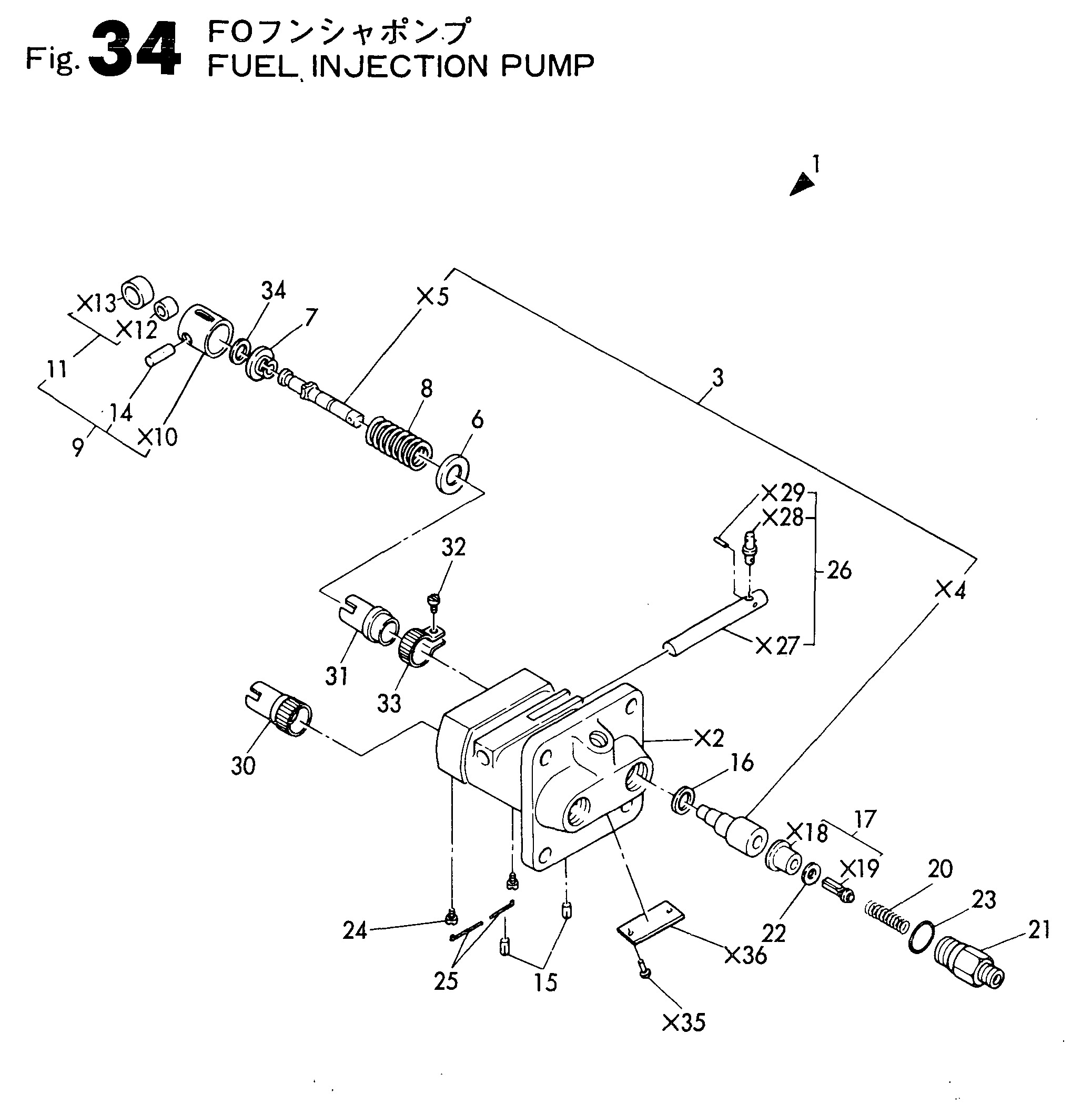FIG 34. POMMES D'INJECTION DE FUEL