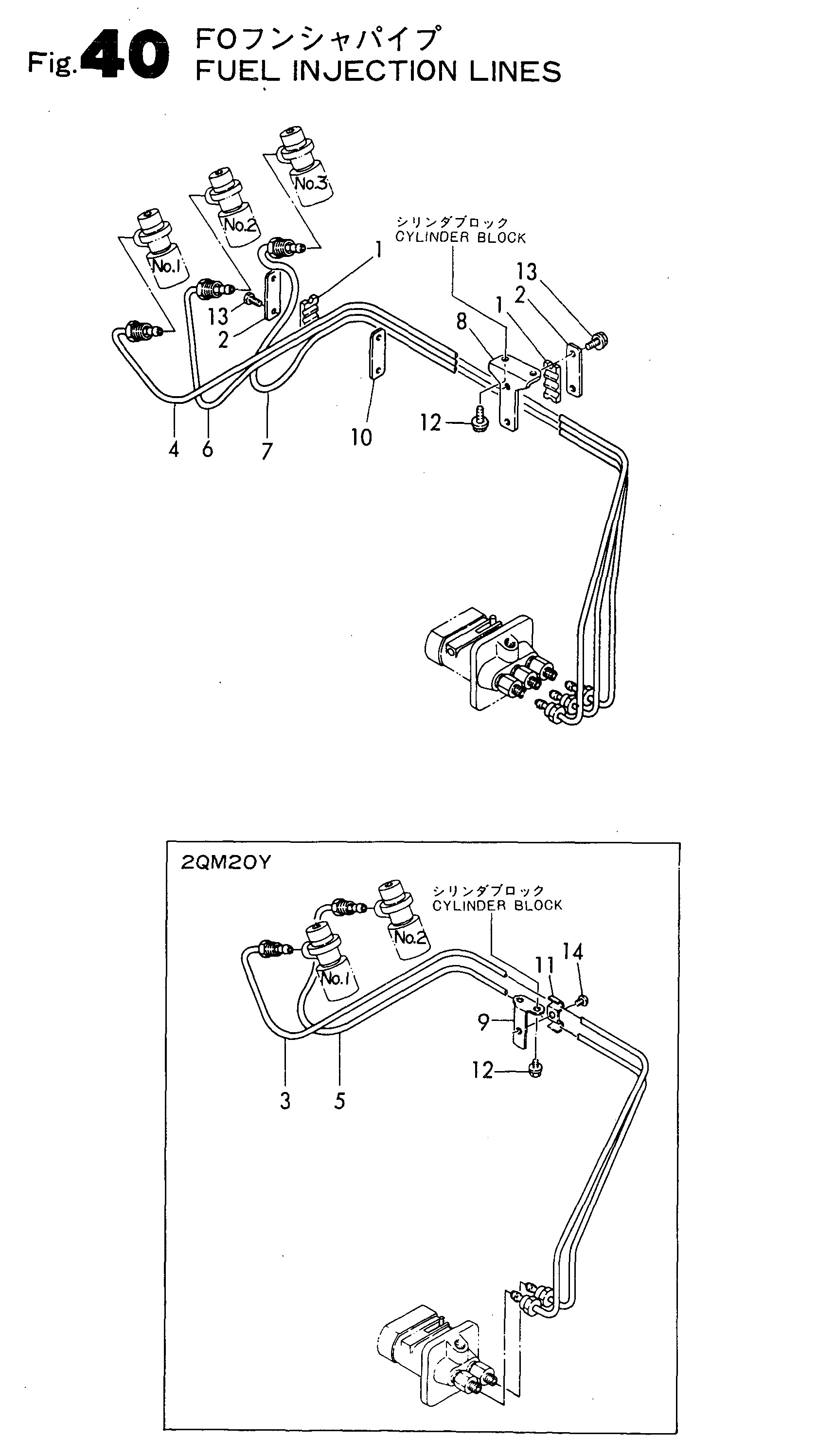 FIG 40. LIGNES D'INJECTION