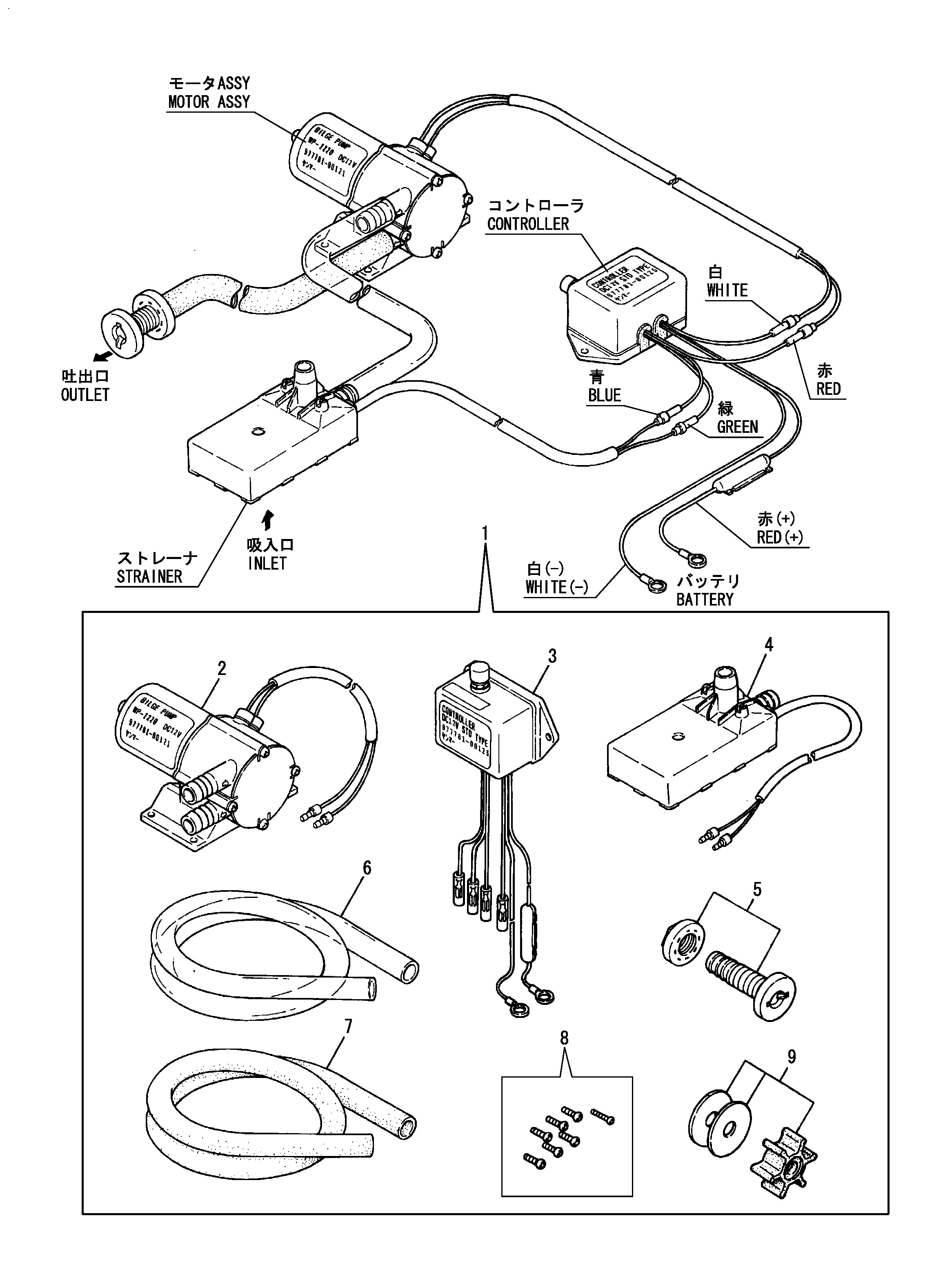 FIG 89. (70A)BILGE PUMP(OPTIONAL) (FROM AUG.,1992)
