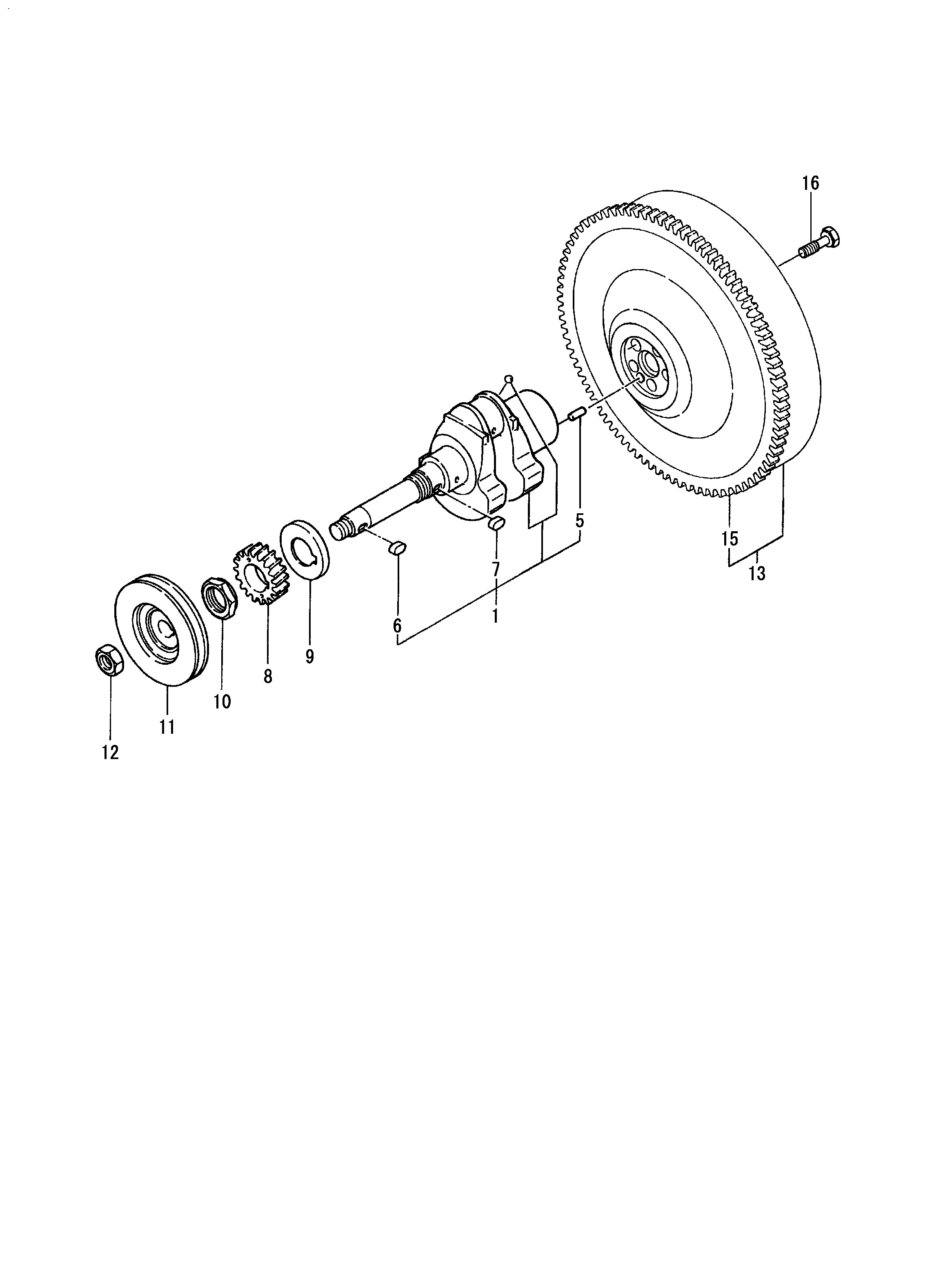 FIG 21. CRANKSHAFT & FLYWHEEL