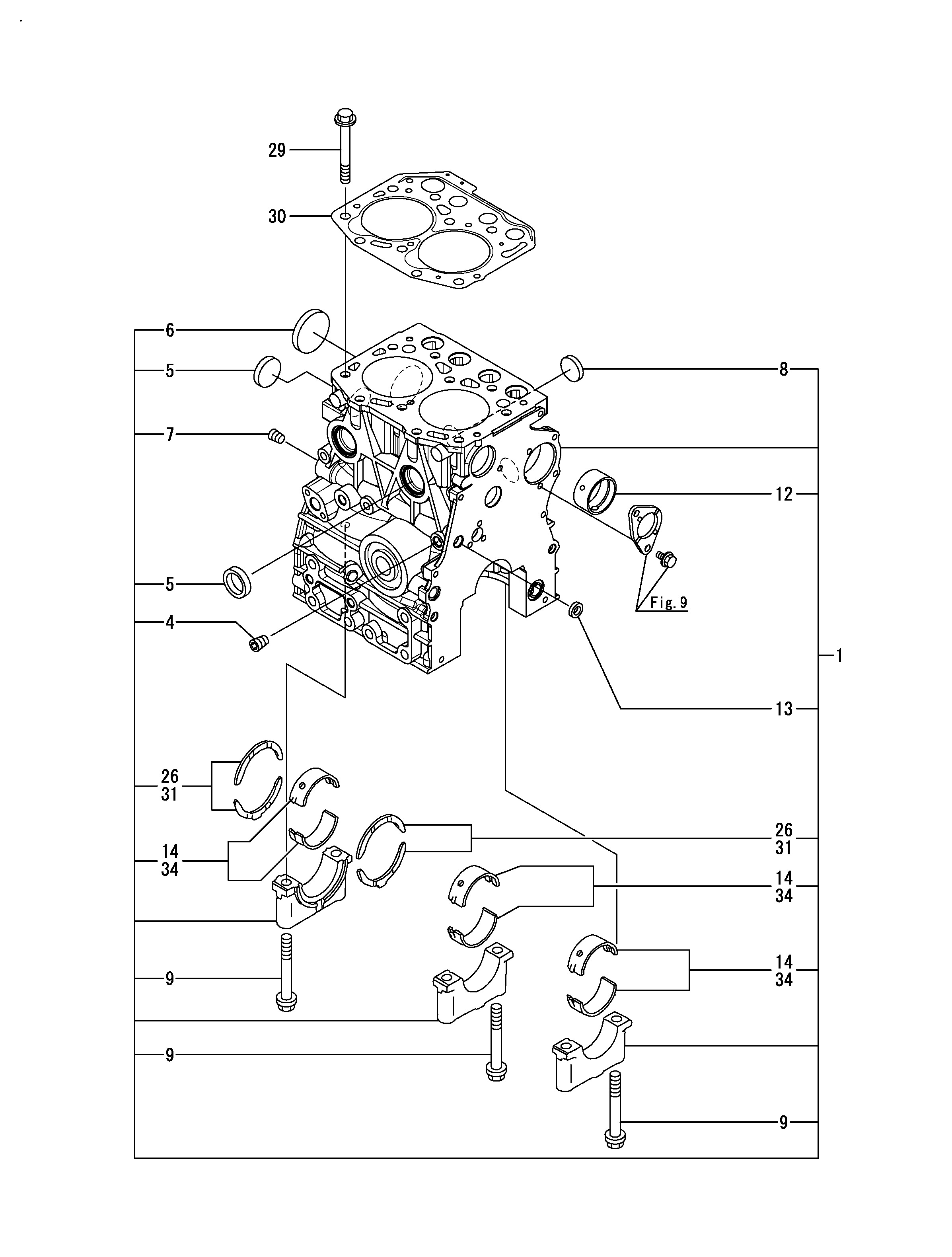 FIG 1. CYLINDER BLOCK