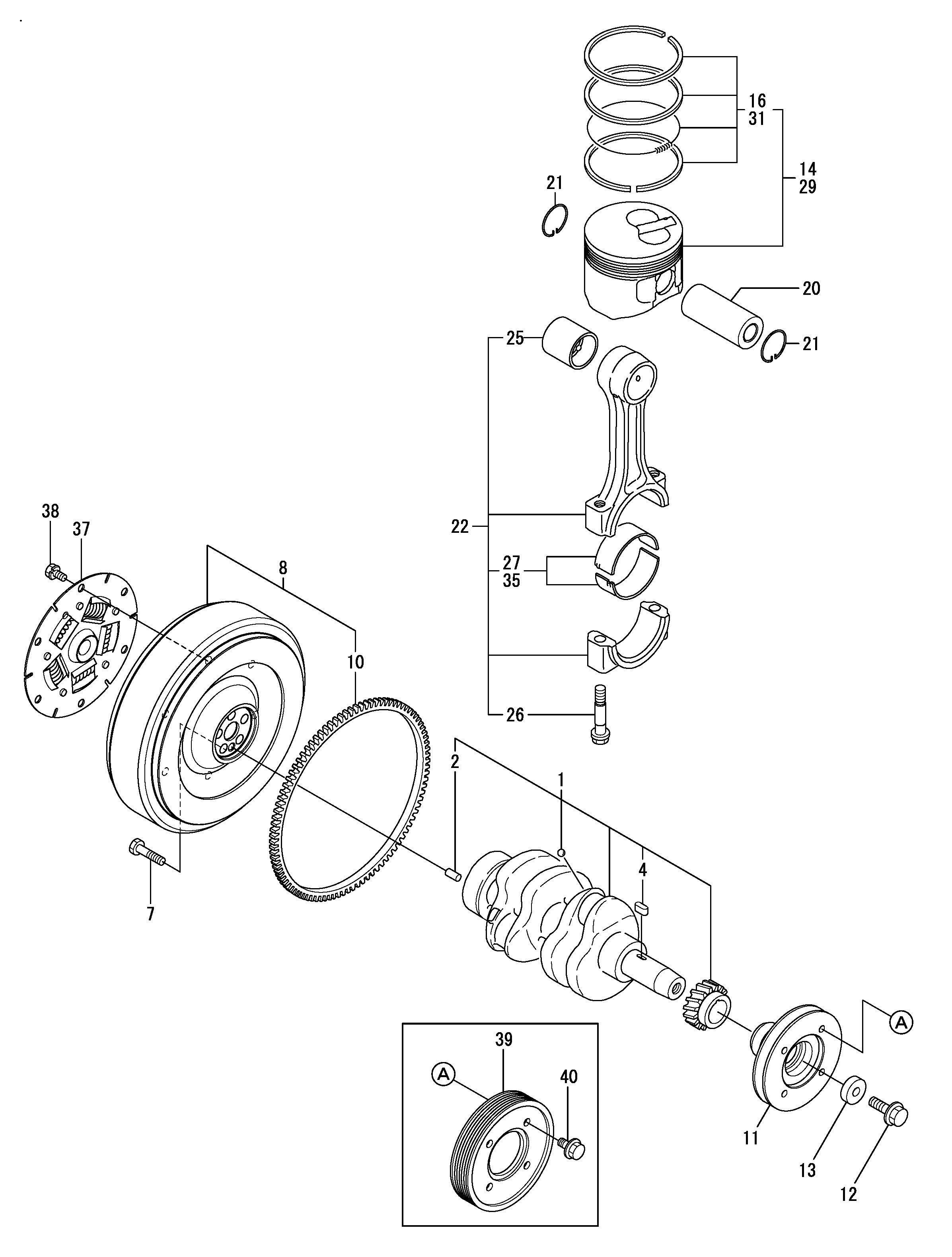 FIG 10. CRANKSHAFT & PISTON