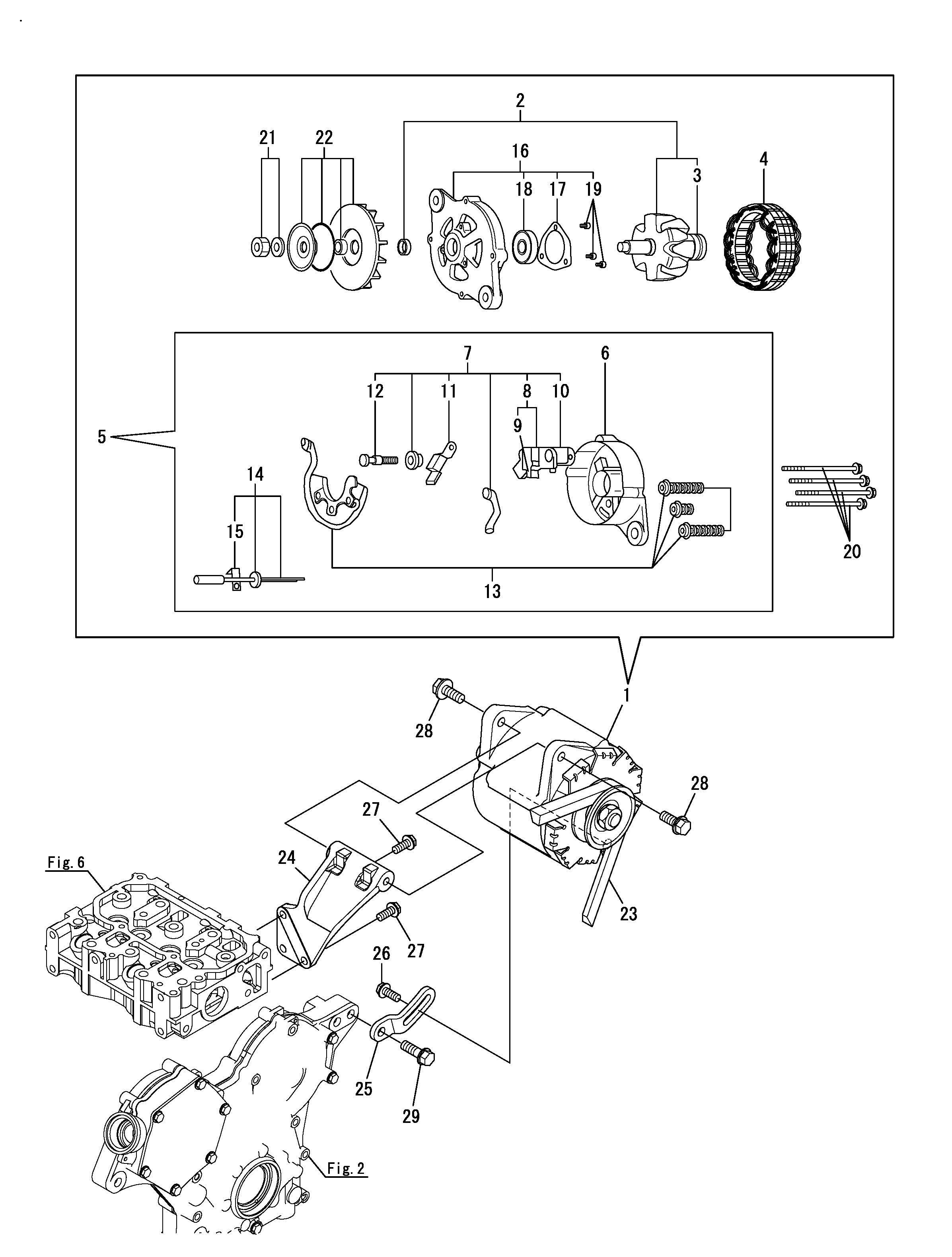 FIG 31. GENERATOR (HITACHI/80A) (UP TO E/#E5887)