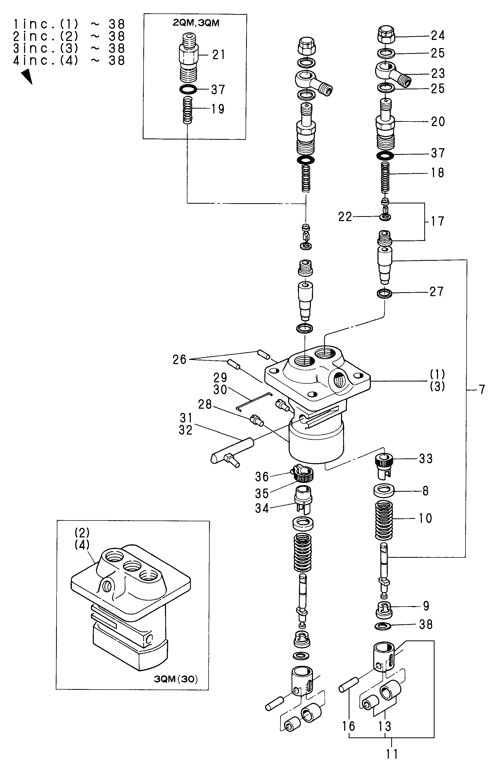 FIG 13. POMMES D'INJECTION DE FUEL