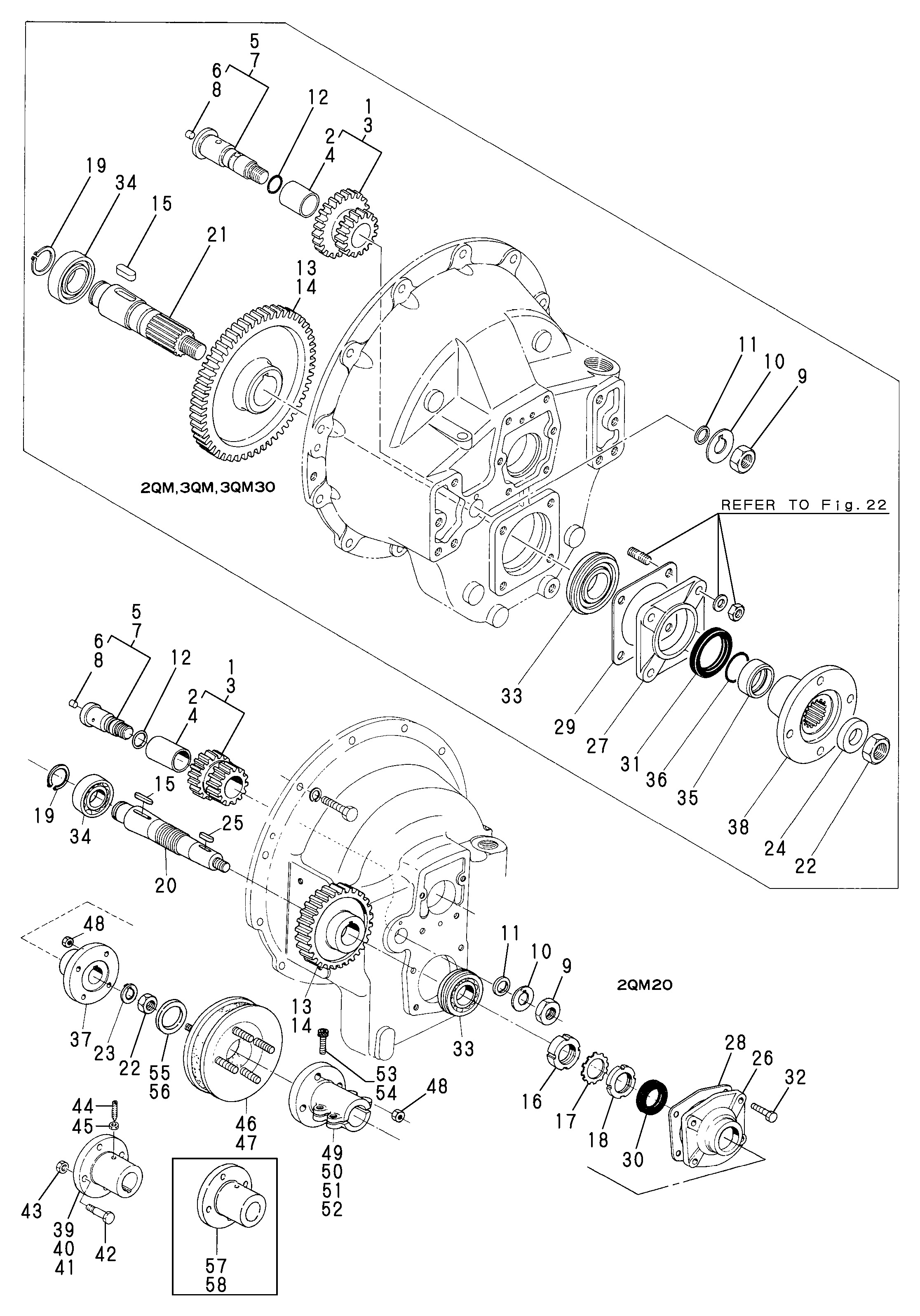 FIG 24. IDLE GEAR SHAFT &amp; THRUST SHAFT