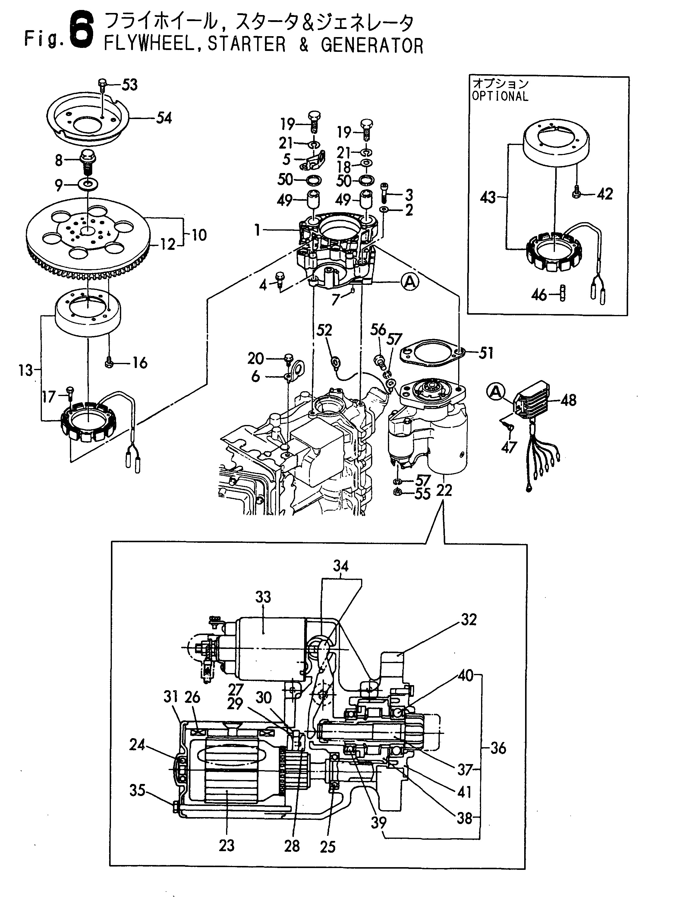 FIG 6. FLYWHEEL.STARTER " GENERATOR