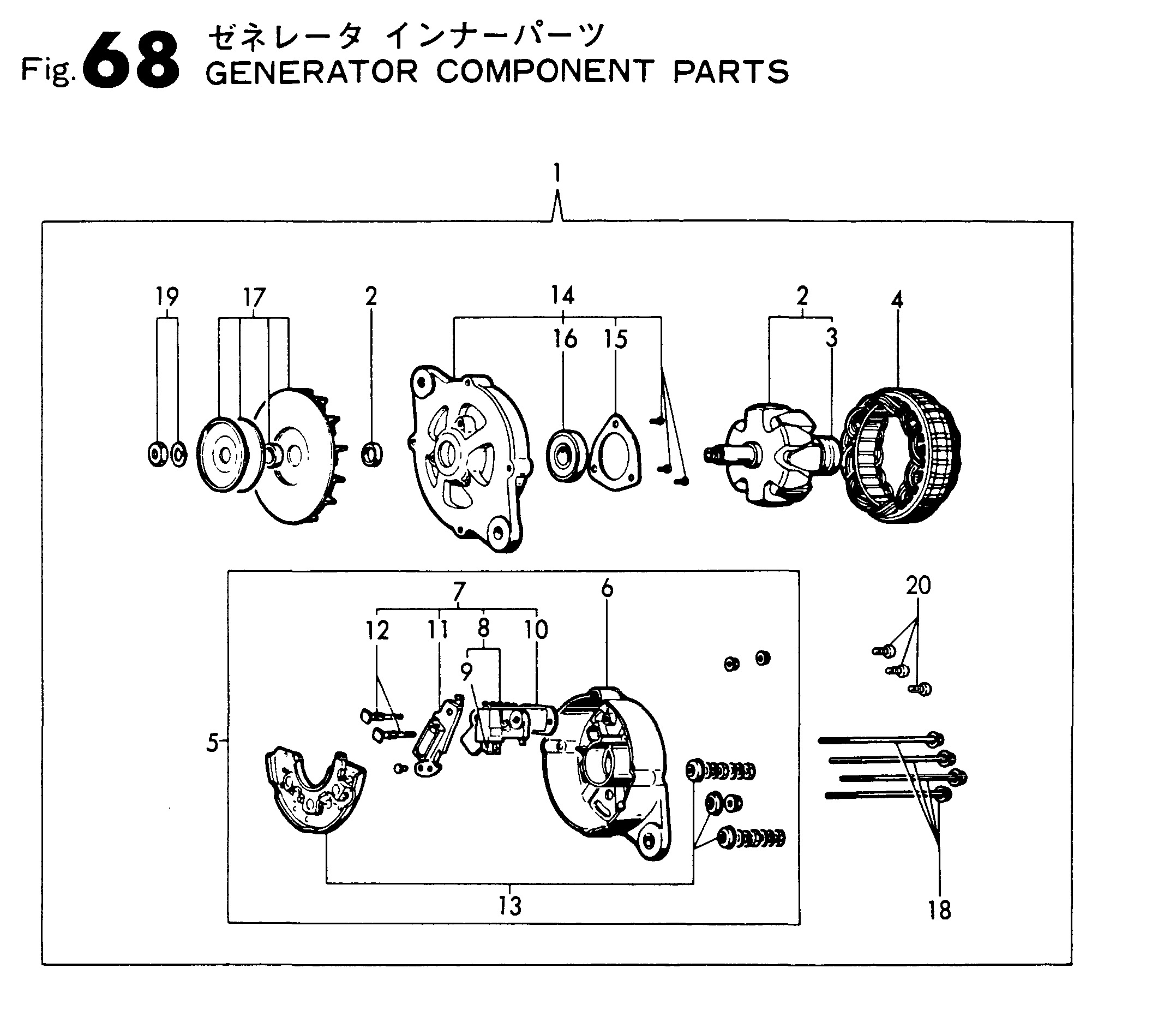 FIG 68. PARTIES COMPOSANTES DU GÉNÉRATEUR