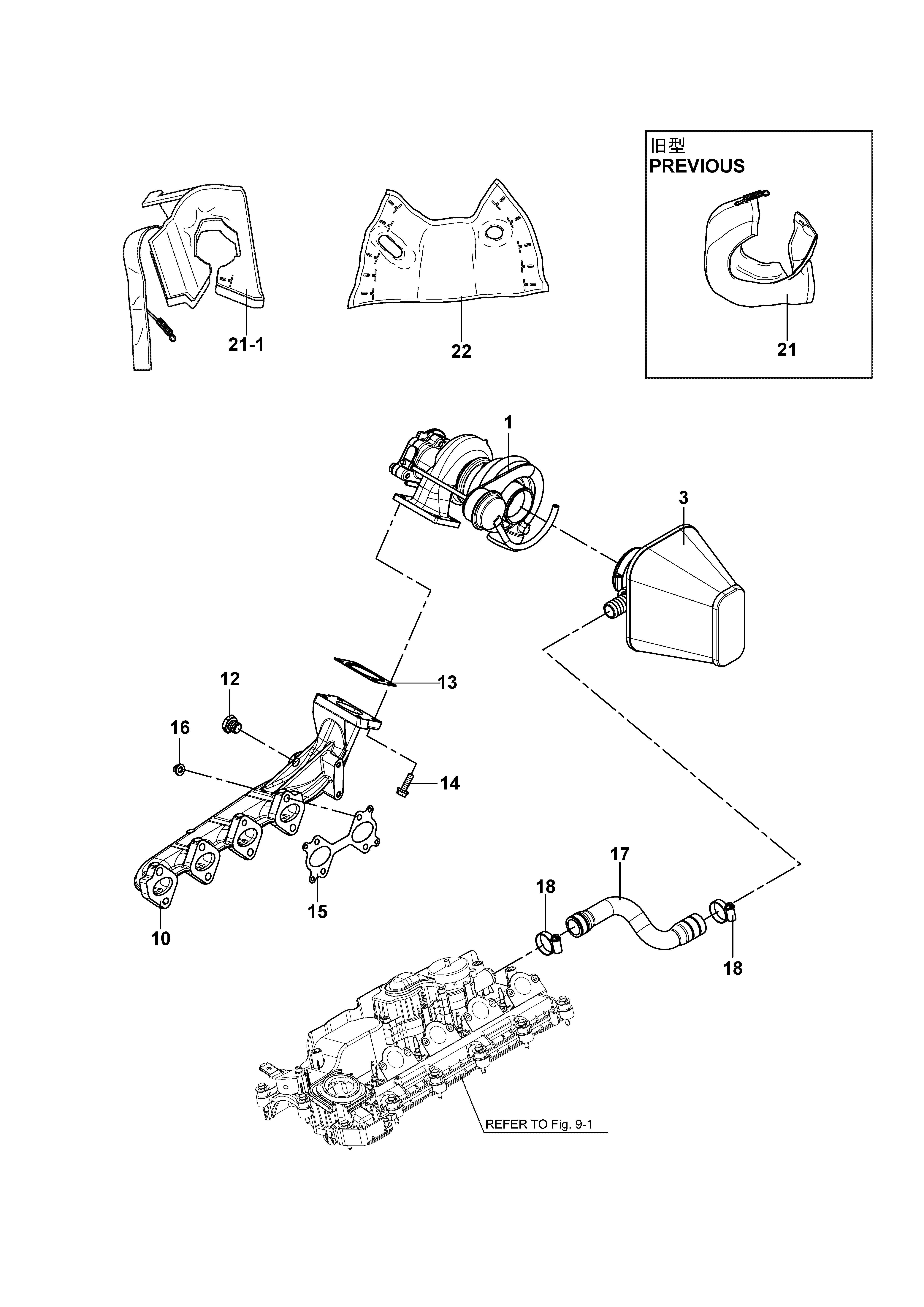 FIG 11. TURBOCHARGER & AIR FILTER