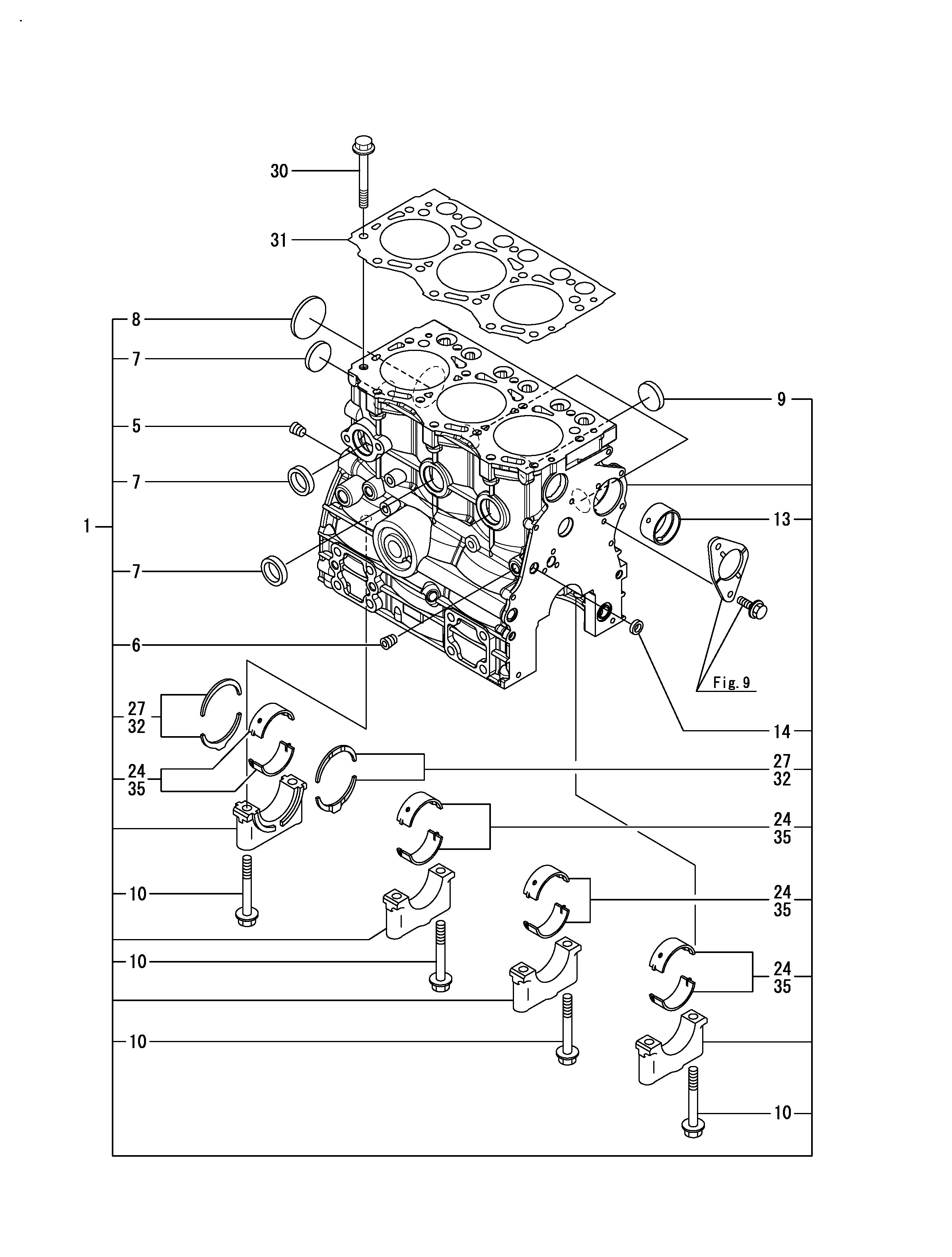 FIG 1. CYLINDER BLOCK