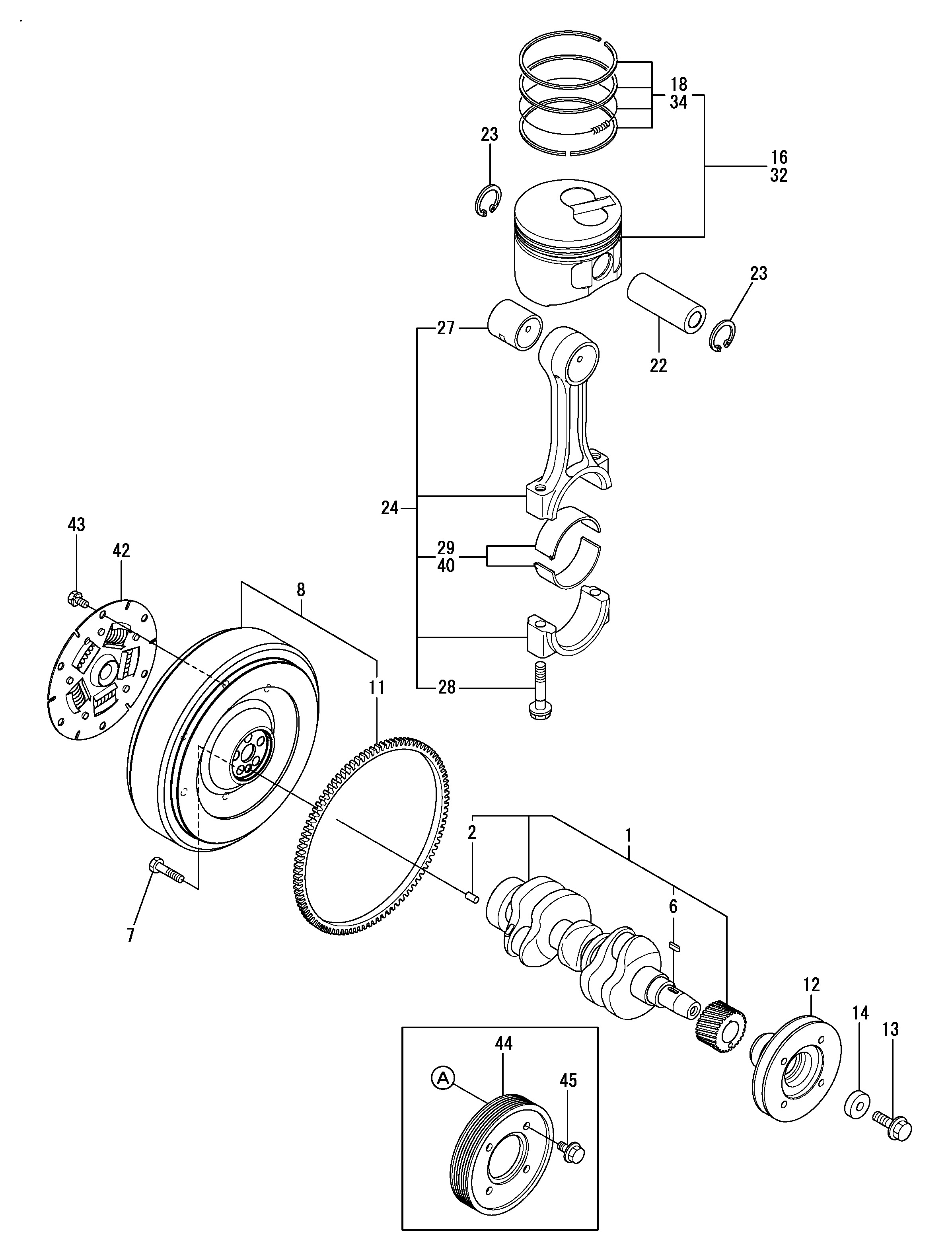 FIG 10. CRANKSHAFT & PISTON