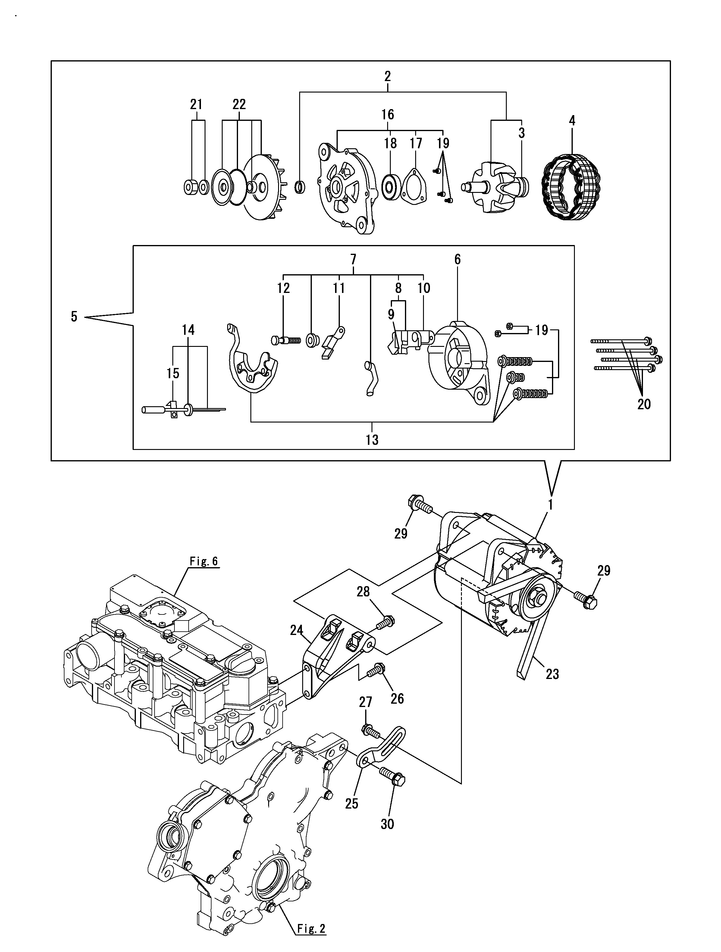 FIG 32. GENERATOR (HITACHI/80A) (UP TO E/#E20847)