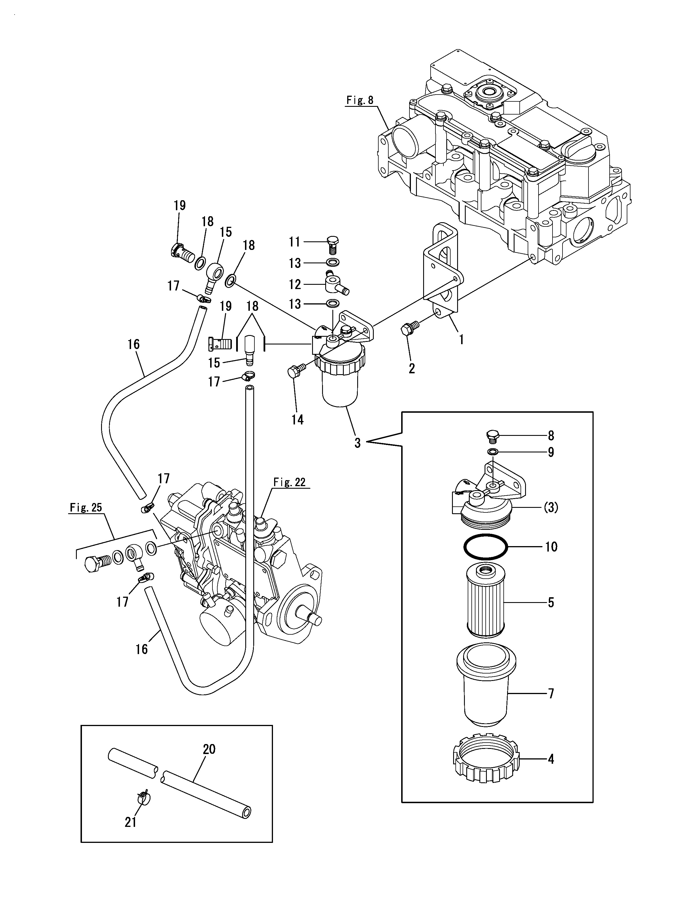 FIG 26. FUEL PIPE &amp; FUEL FILTER