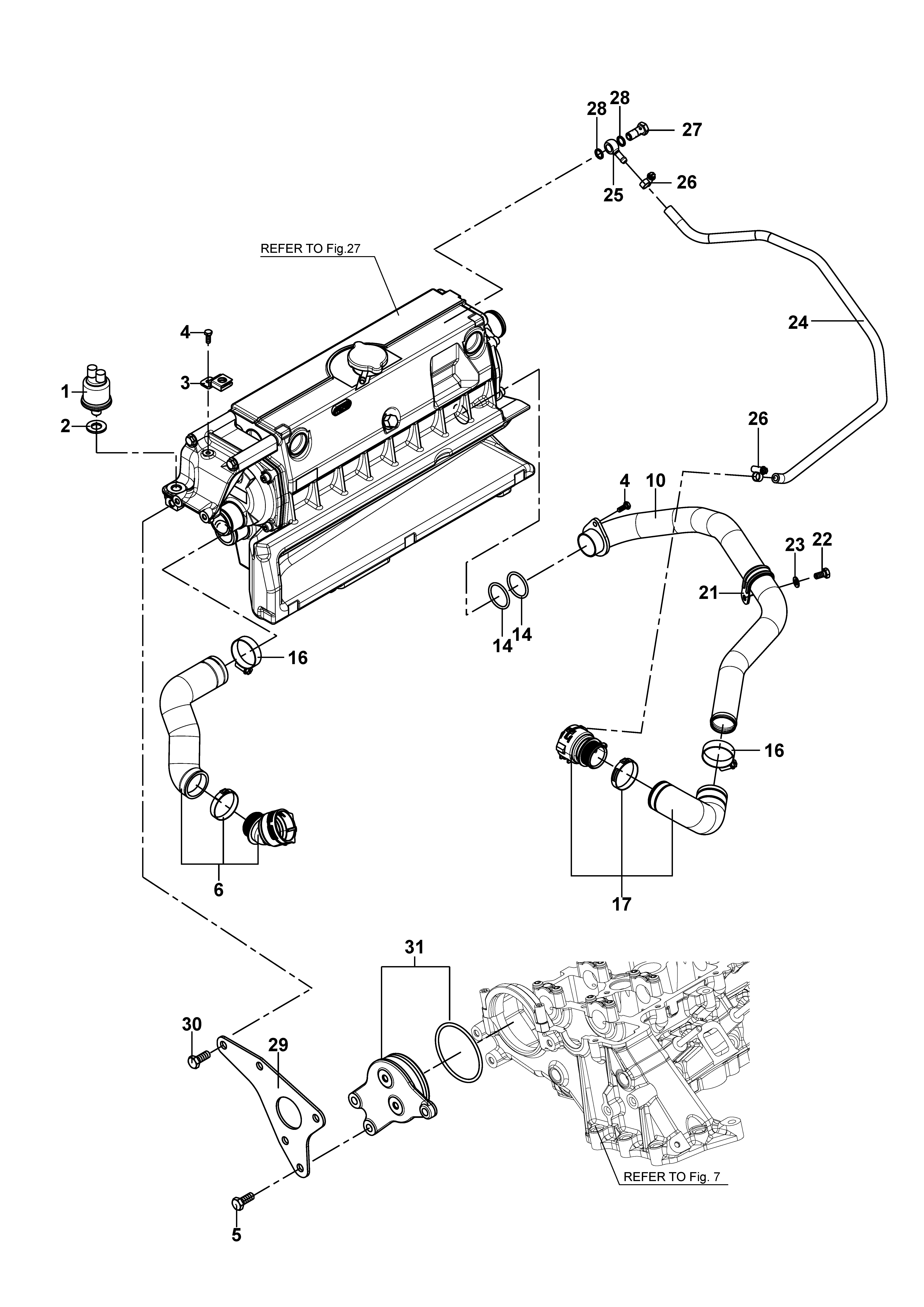 FIG 28. HOSE, FW PUMP