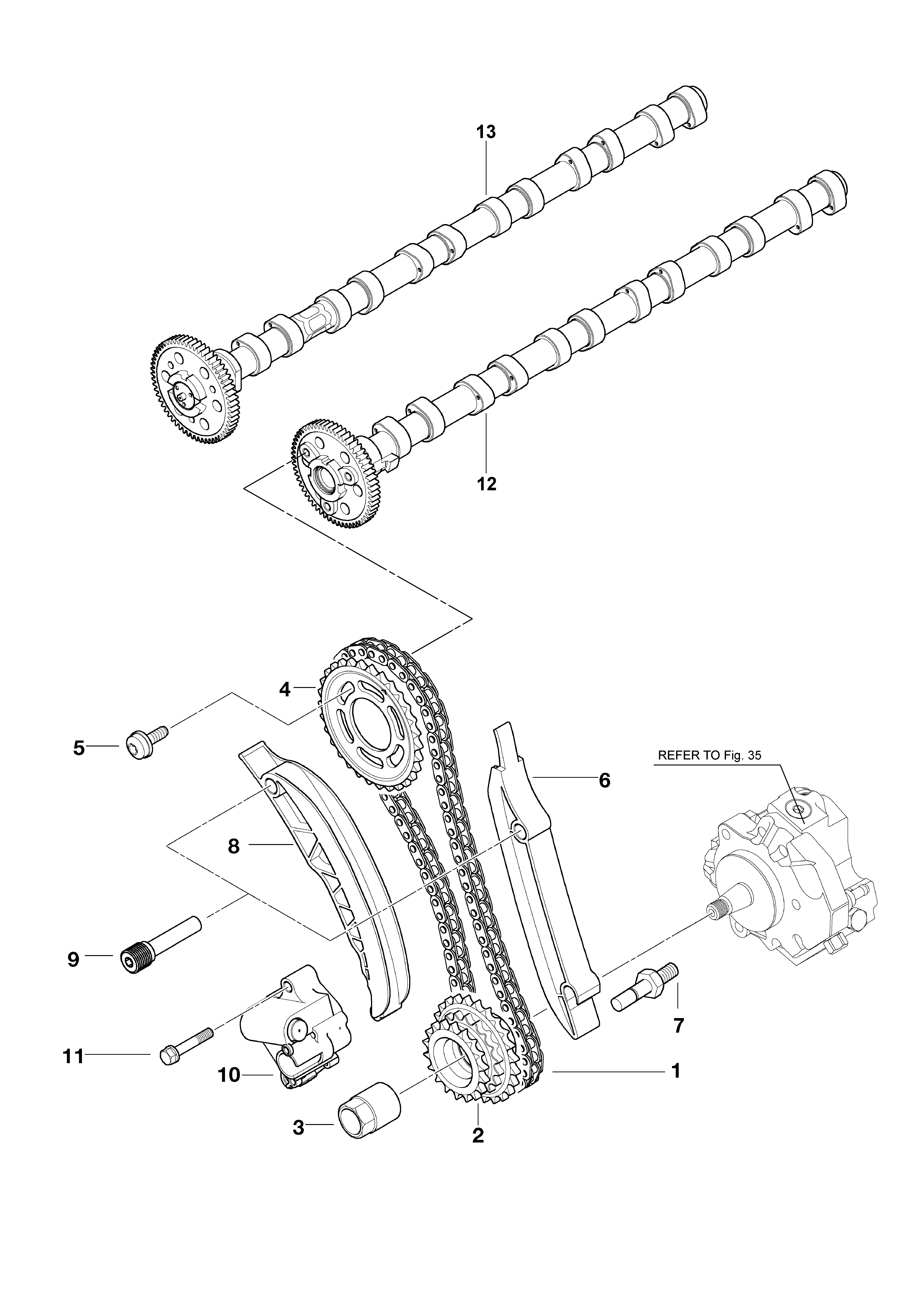 FIG 16. CHAINE DE TIMING TIMING
