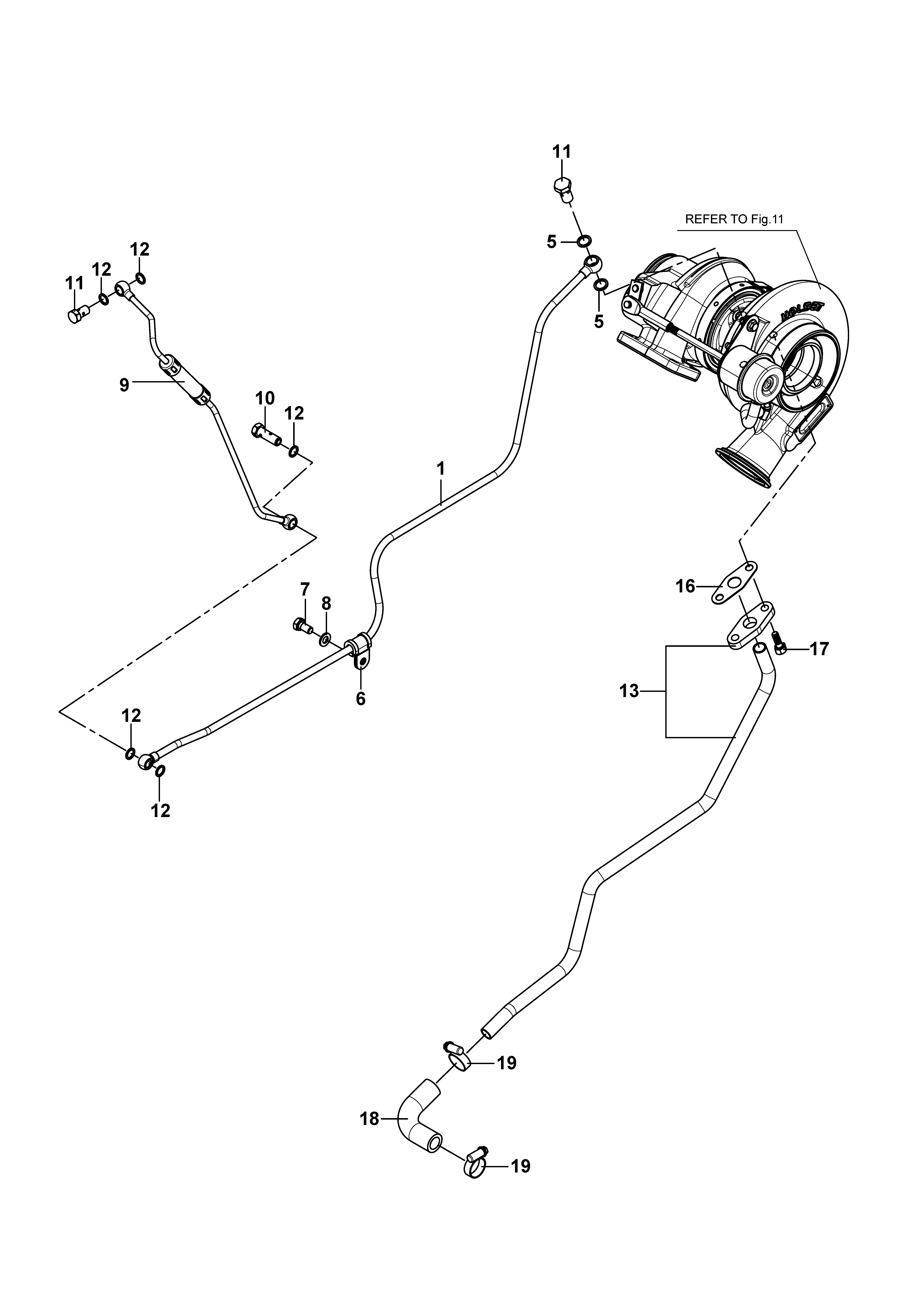 FIG 21. LUB.OILPIPE (TURBOCHARGER)